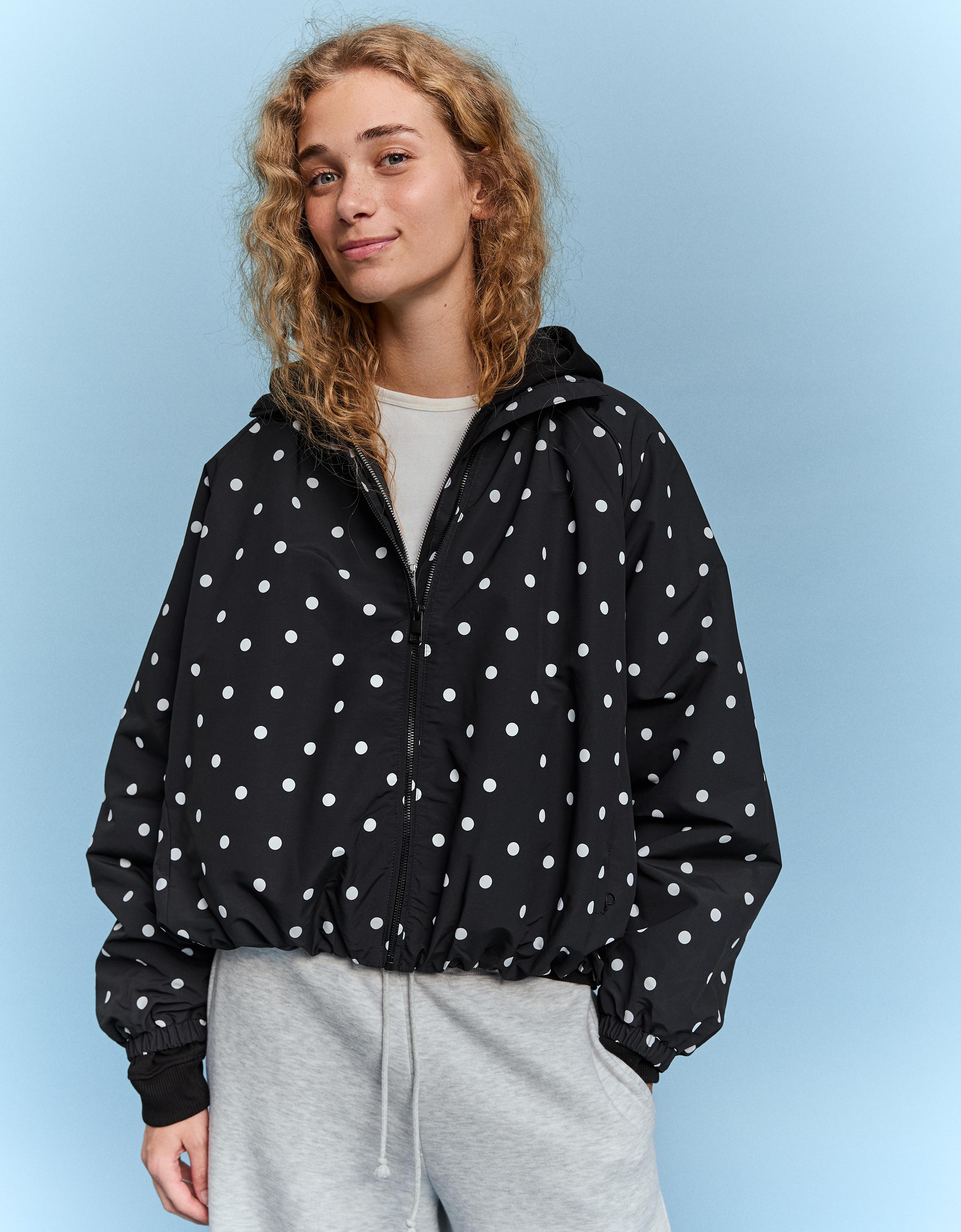 【shéller】Polka Dot Anorak Hoodie Polka Dot Anorak Hoodie – shéller / シェリエ