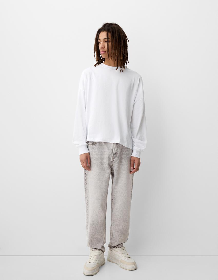 Loose fit jeans-Grey-0