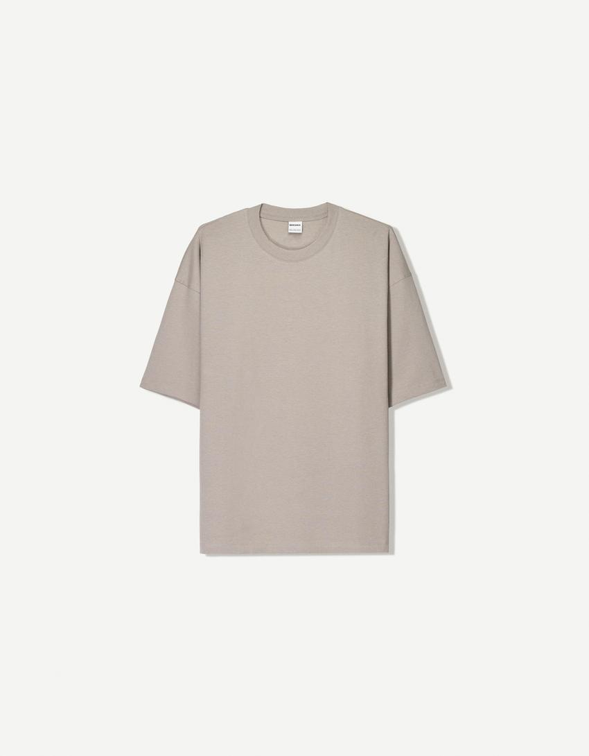 Oversize short sleeve T-shirt-Grey