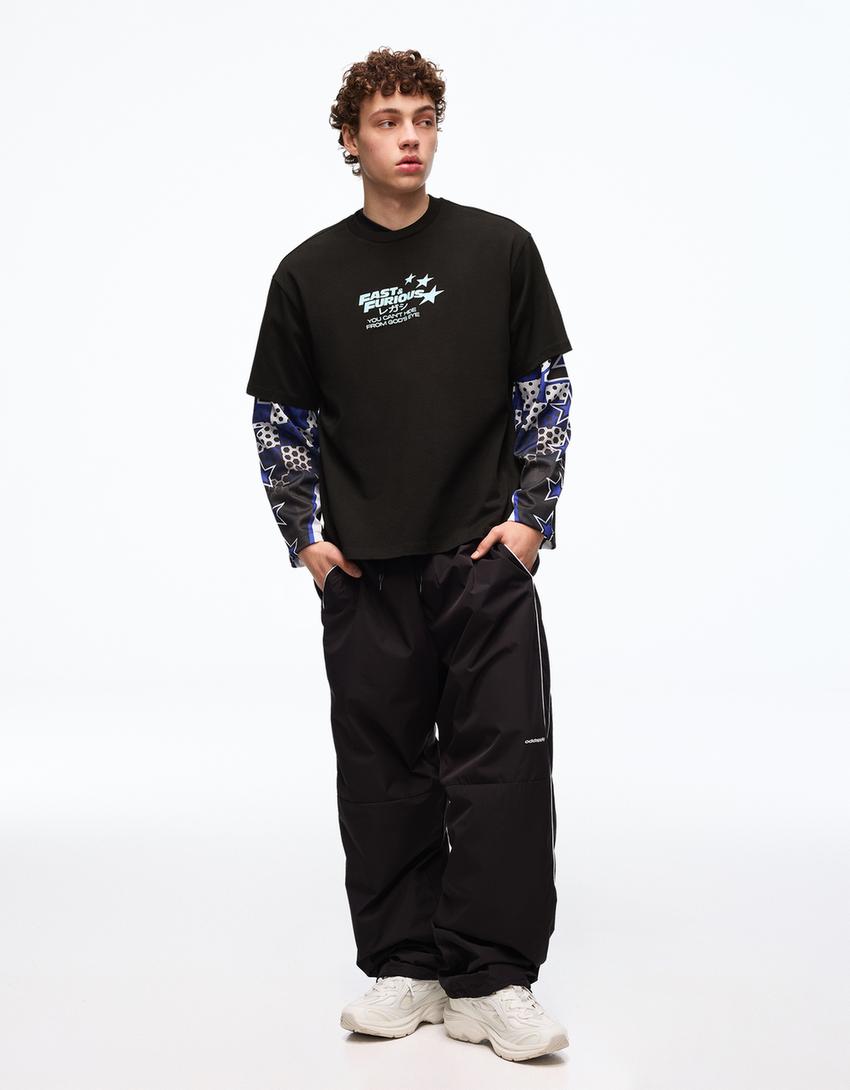 Maglietta relax fit Fast & Furious-Nero