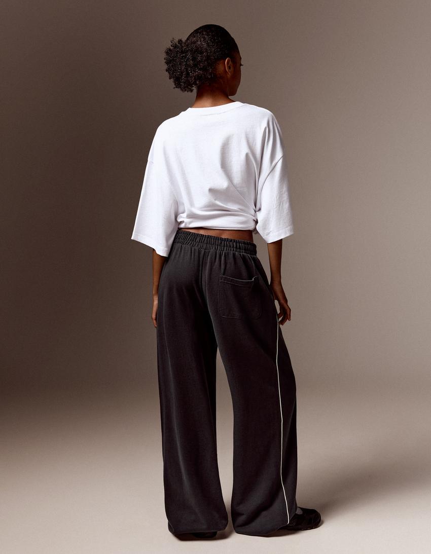 Pantalón felpa jogger dancer-Gris