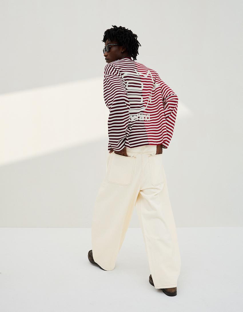 Jean barrel fit-Écru