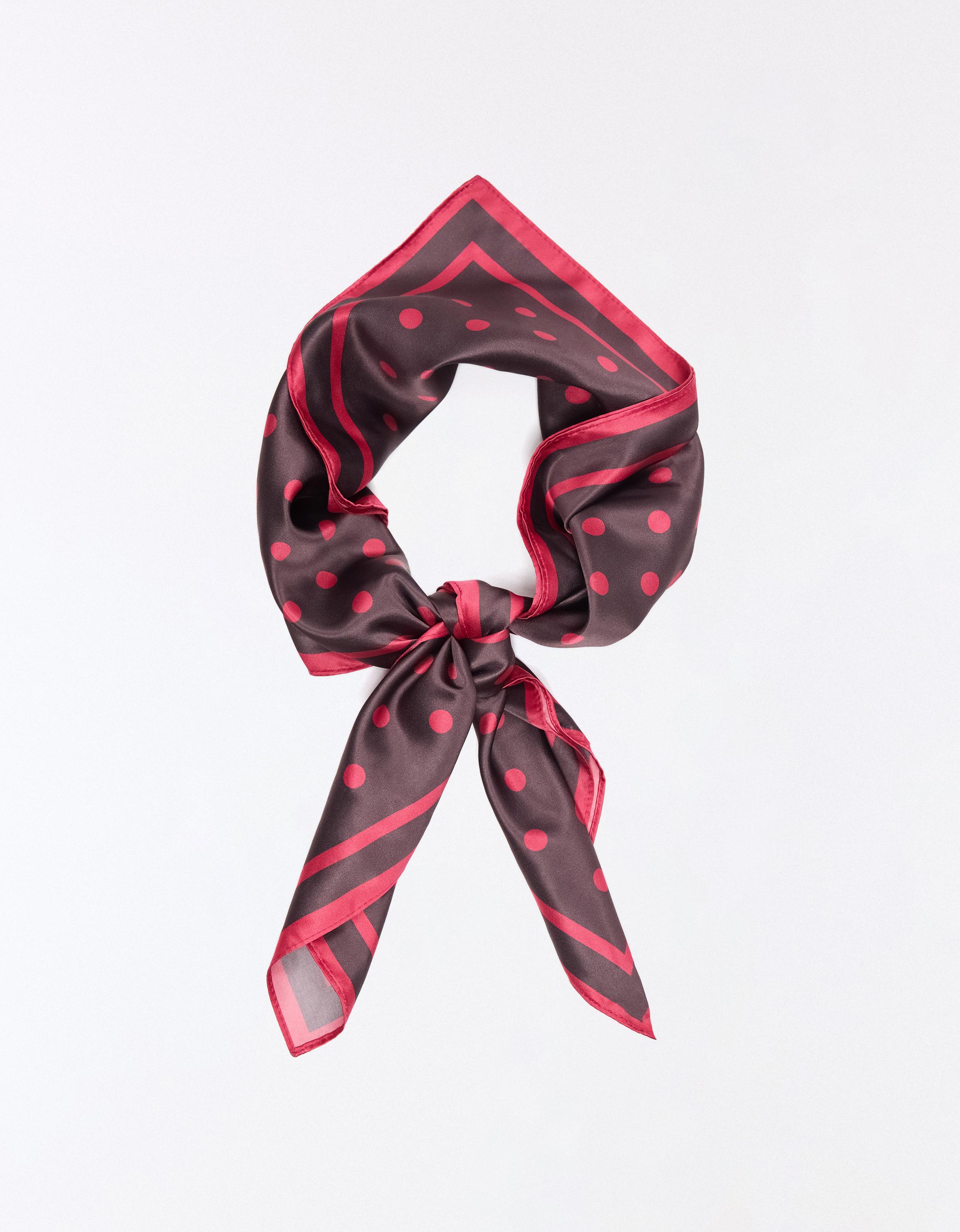 Polka dot scarf — Brown