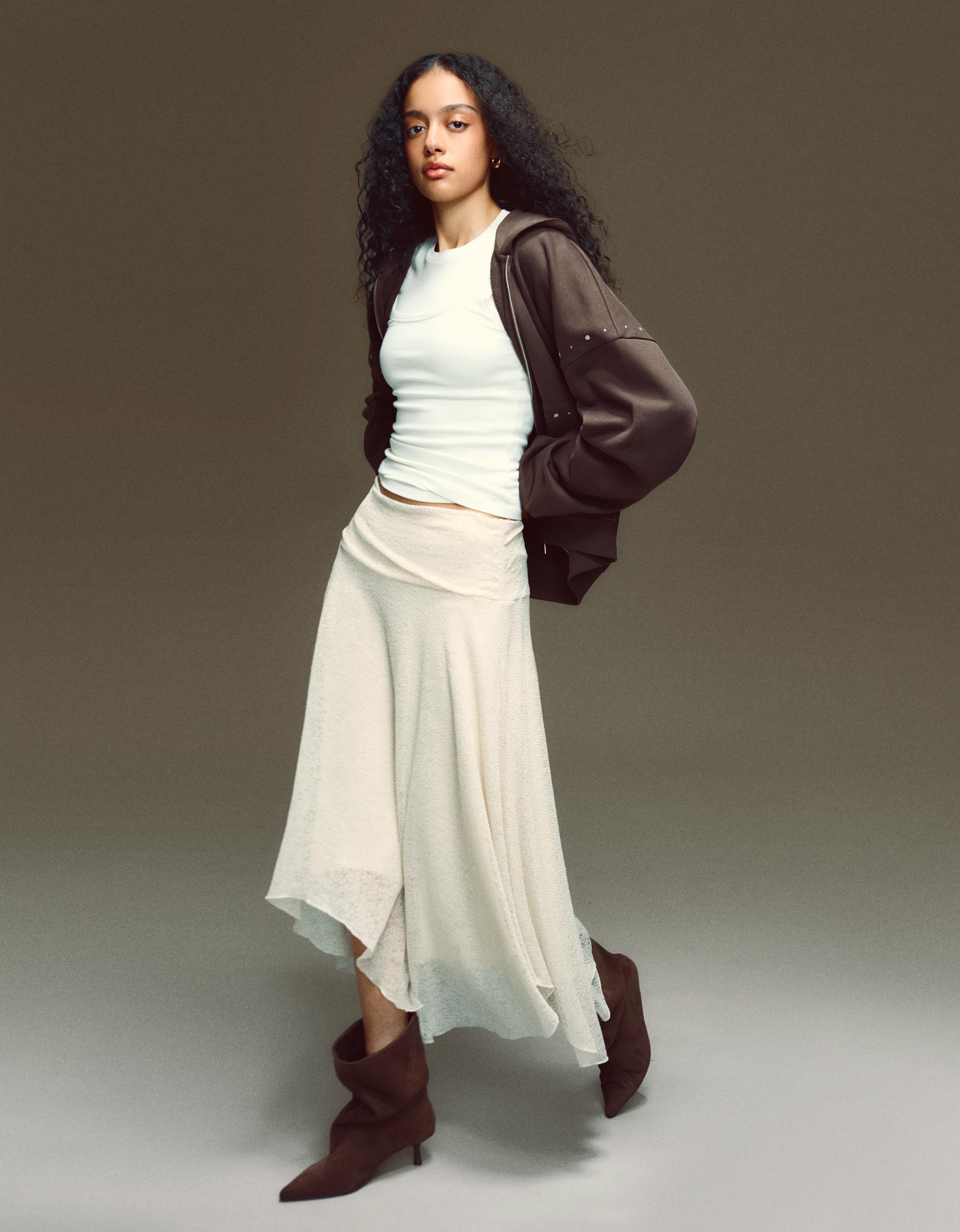 Parlak file midi etek - Görsel 10