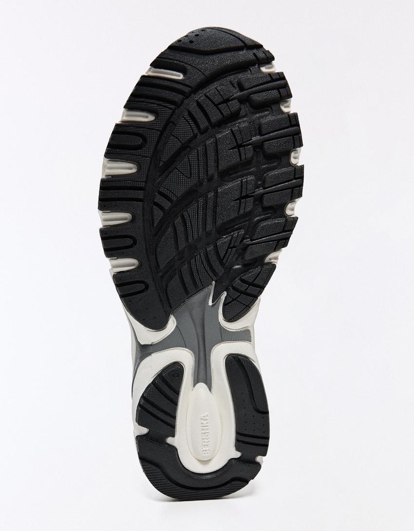 Multi-piece sneakers-Grey