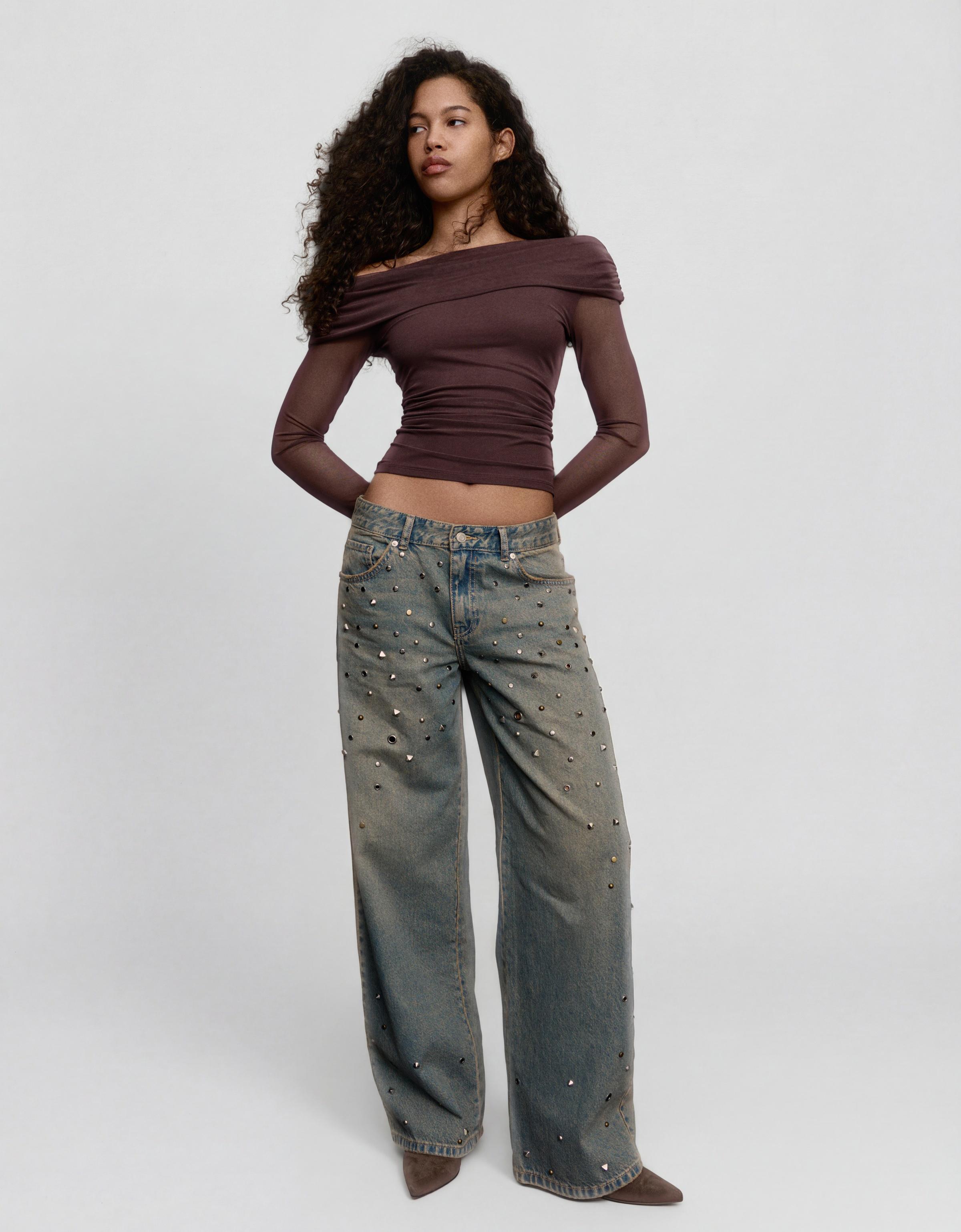 Düşük bel boyfriend jean - Görsel 17