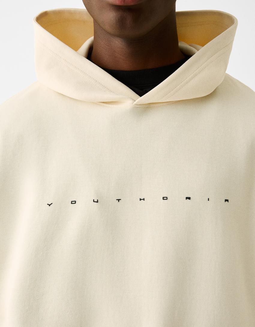 Printed hoodie-Off white-5