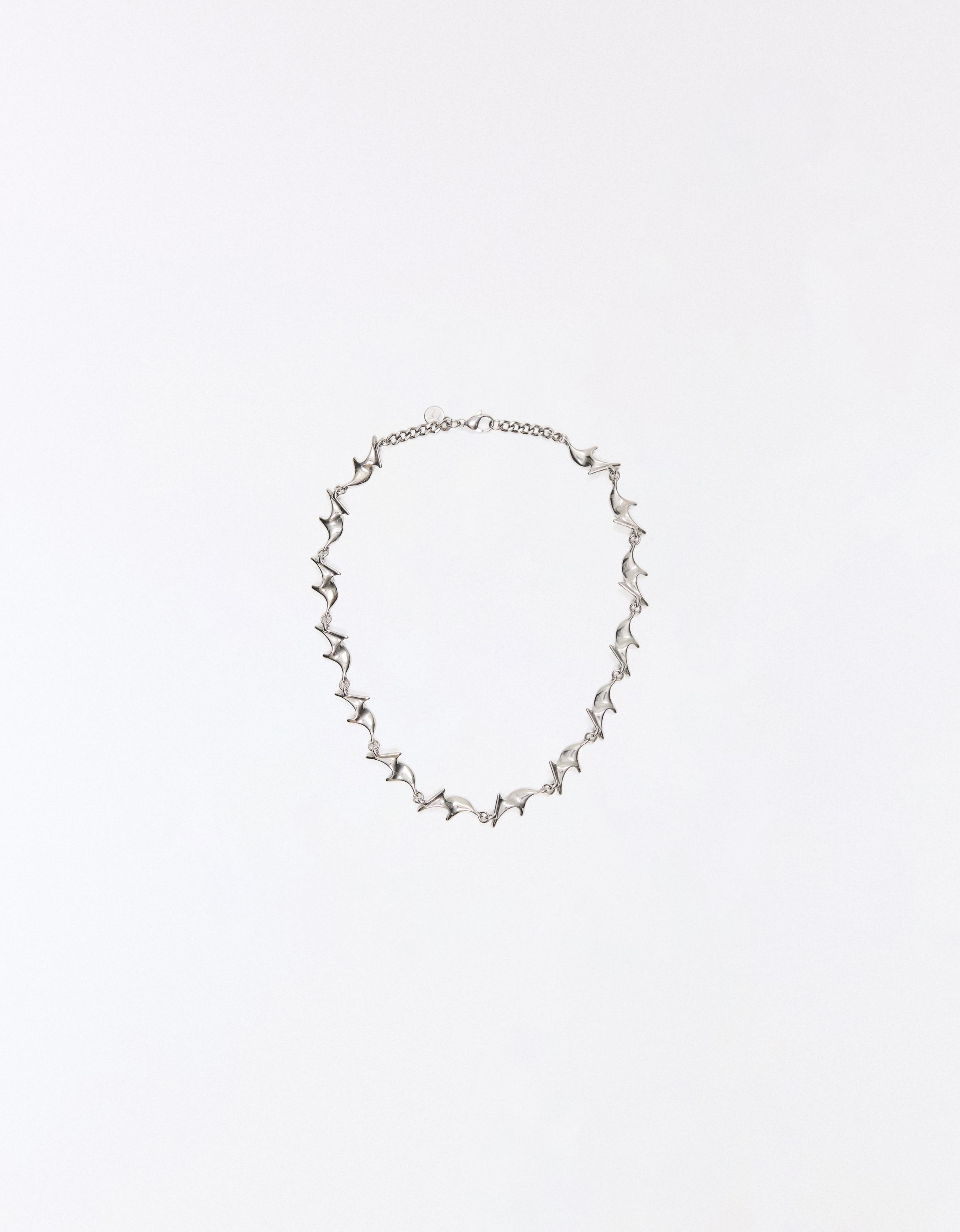 Steel spike chain — Silver