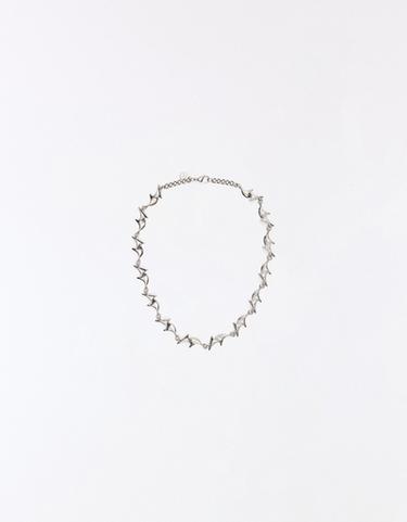 Stainless Steel Spike Chain — Silver 2
