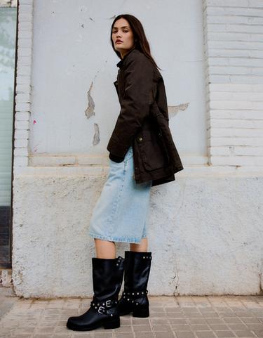 Studded biker boots — BLACK 2
