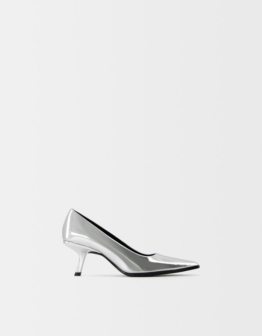 Metallisierte Absatzschuhe Schuhe Damen Bershka