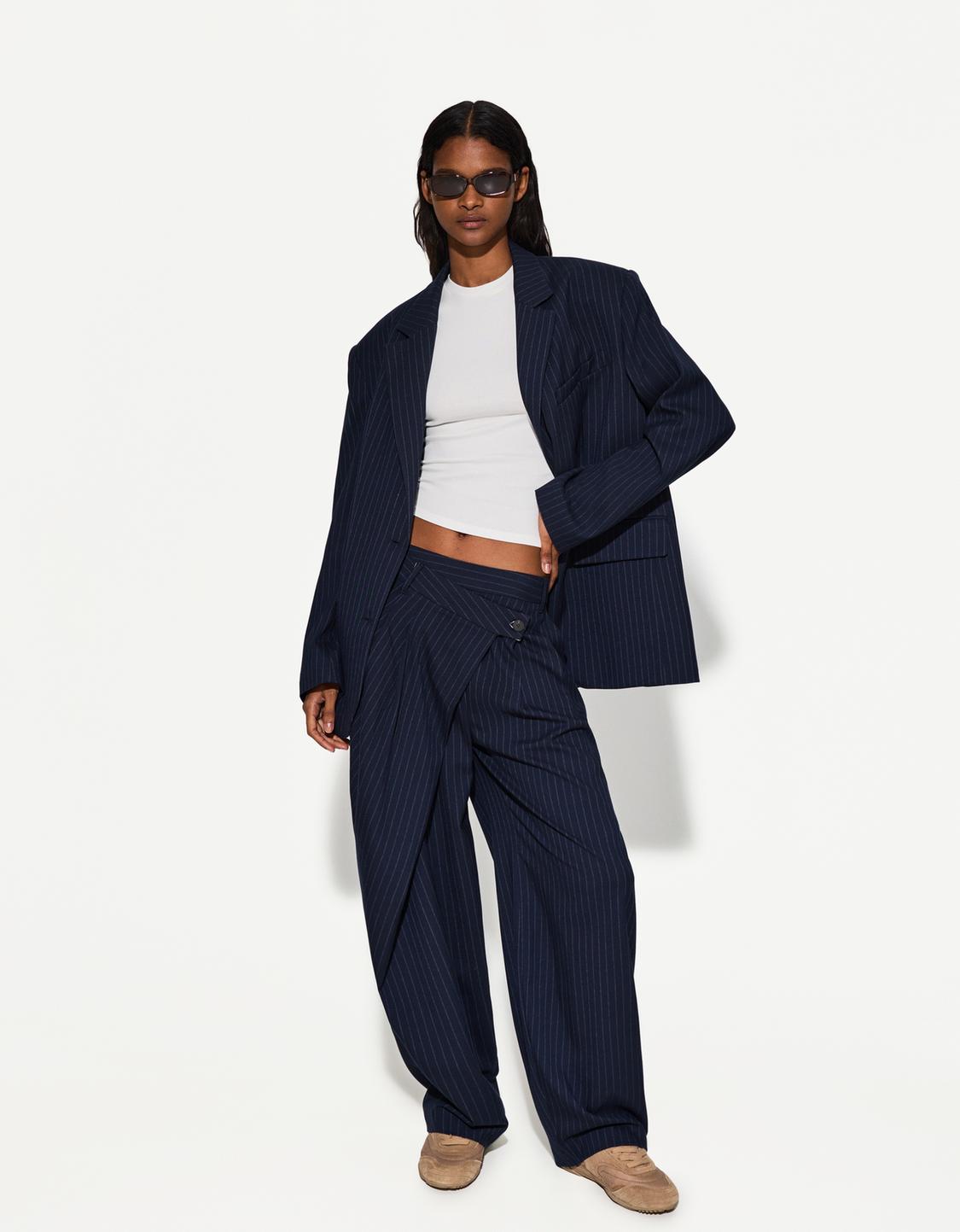 Ensemble blazer et pantalon rayures tennis