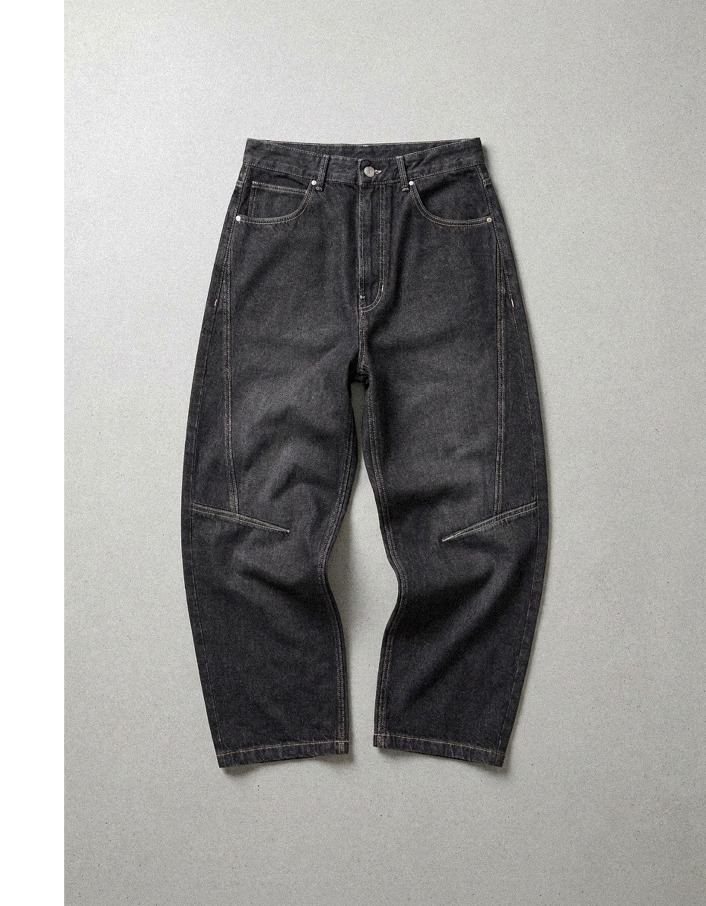 Balloon jeans with seam detail — Black