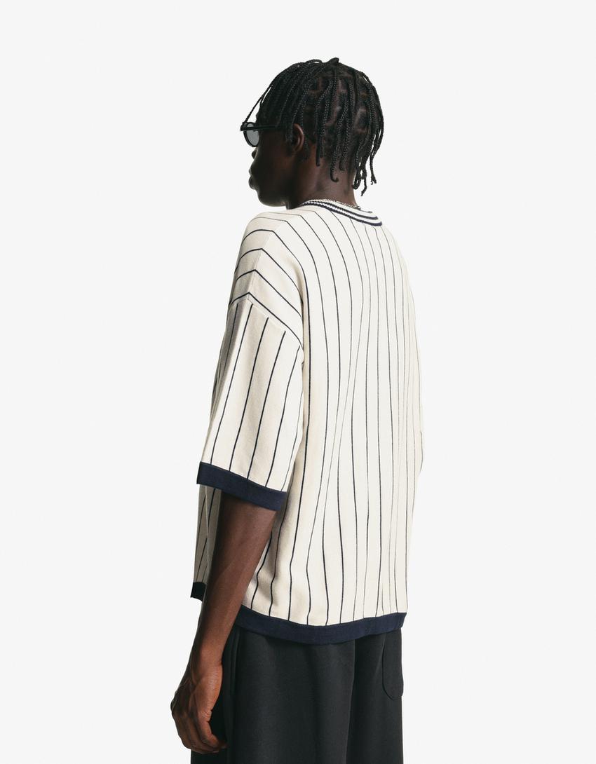 Sportief T-shirt met korte mouw-Gebroken Wit-5