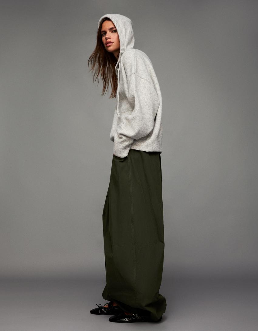 Genser med hette-Grå