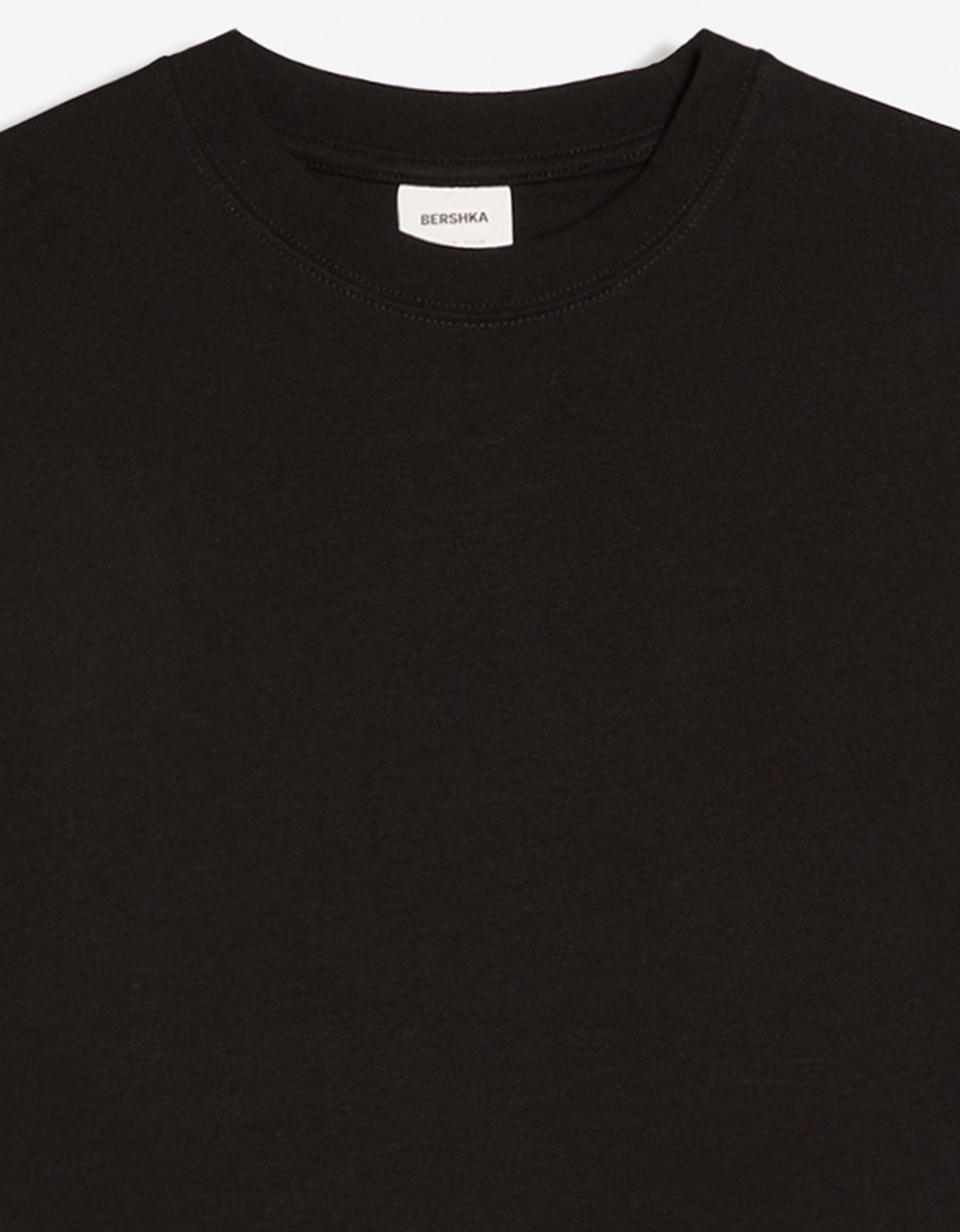 Boxy long sleeve T-shirt — Black