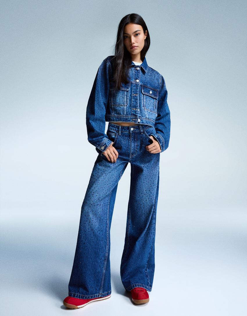 Blusão denim brilho-Azul-2