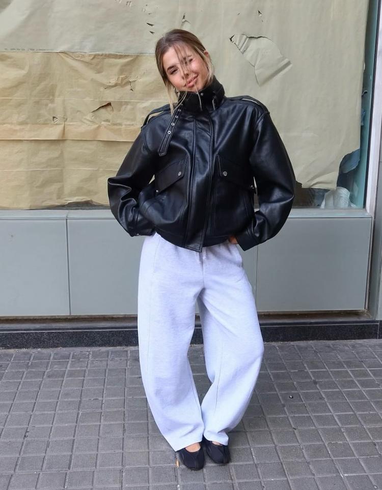 Plush barrel trousers