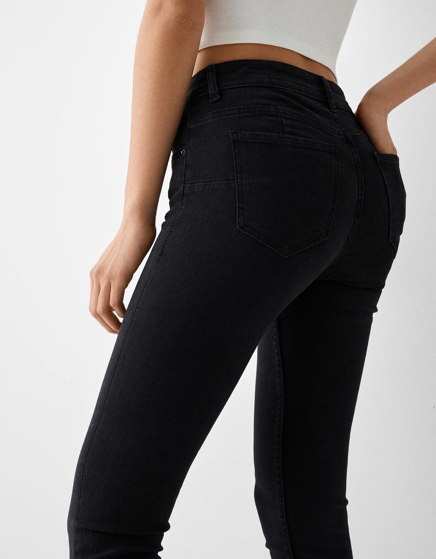 Push-up skinny jeans-Black-3