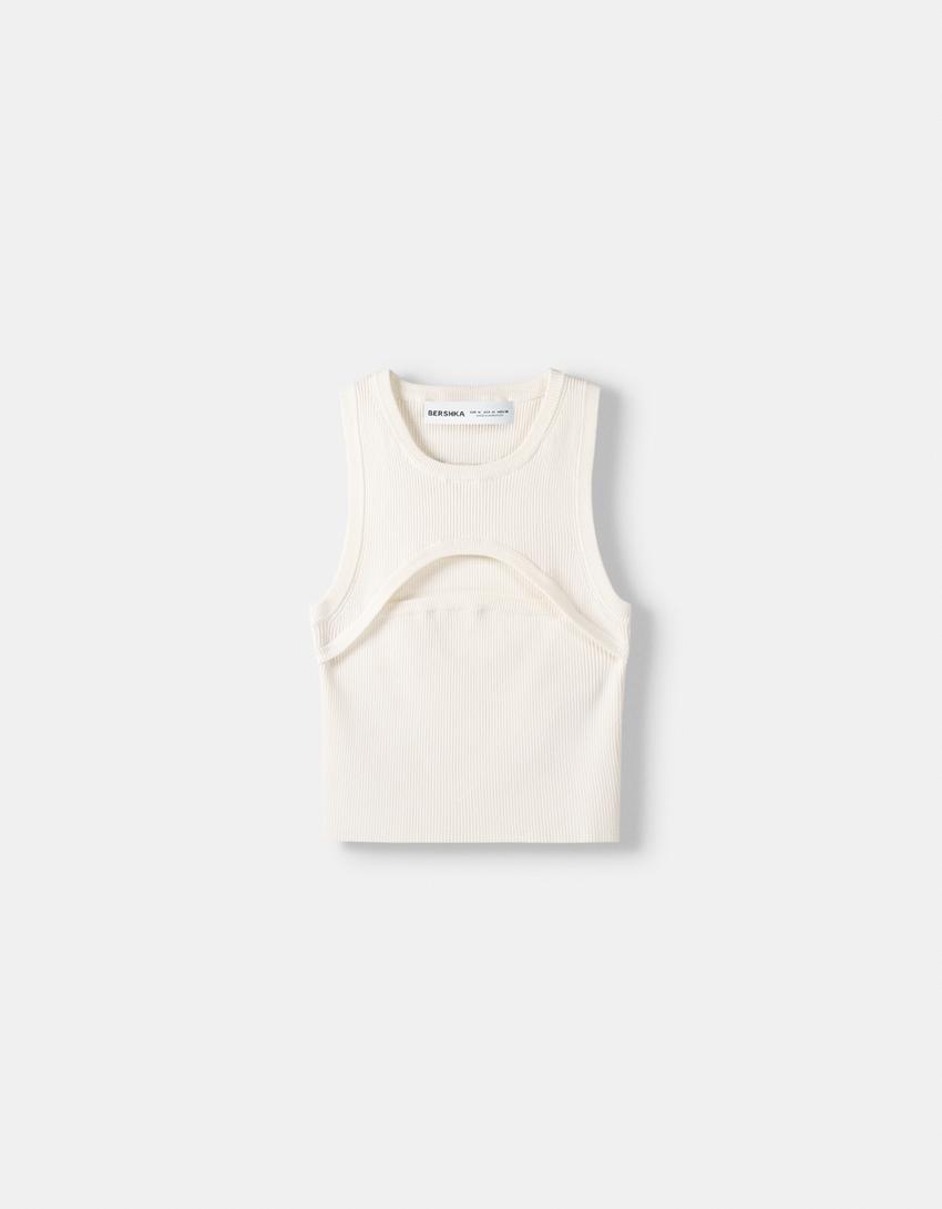 Cut-out top-White-4
