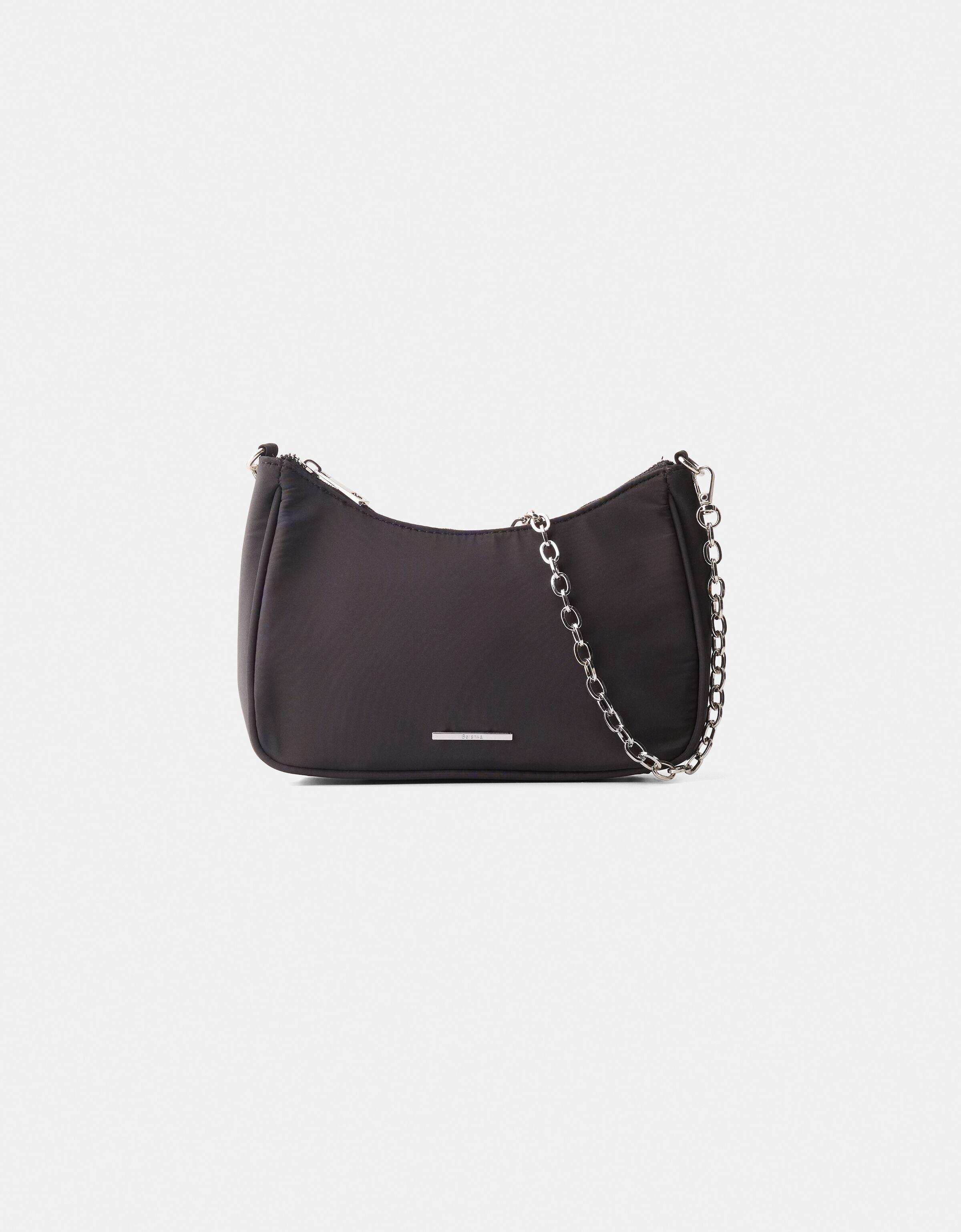 Satin chain bag — Black