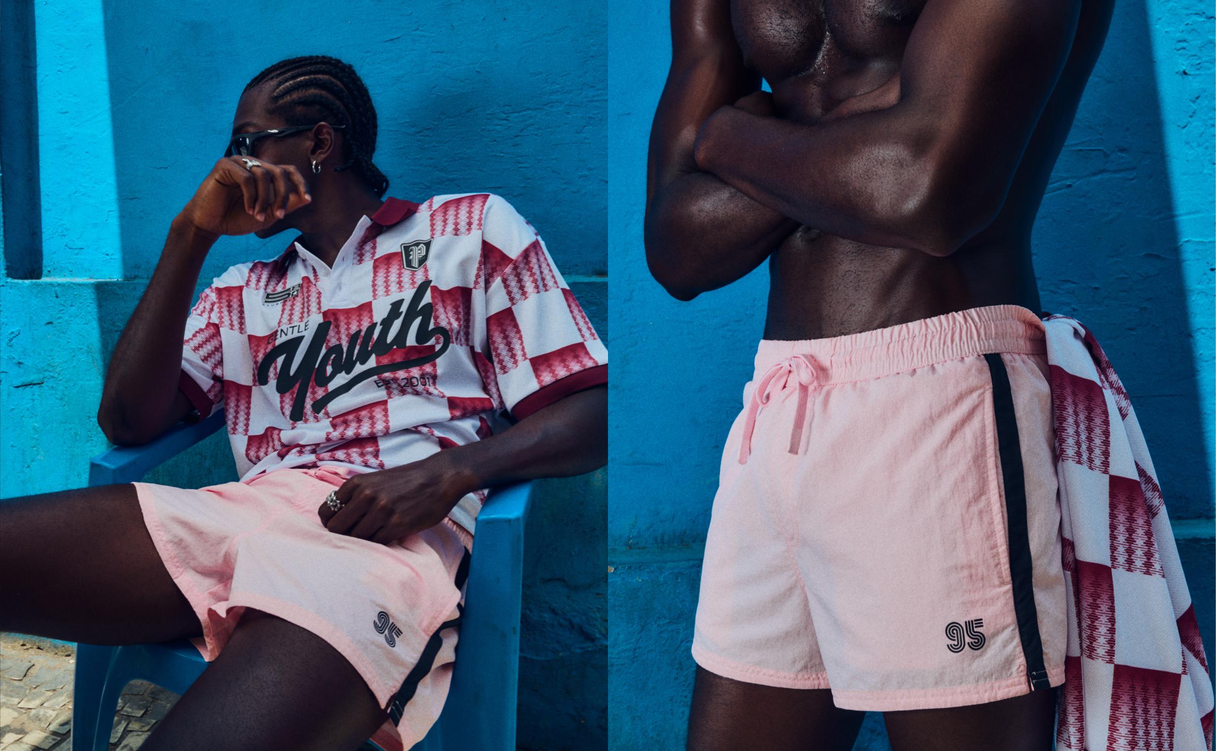Retro short swim shorts — Pink