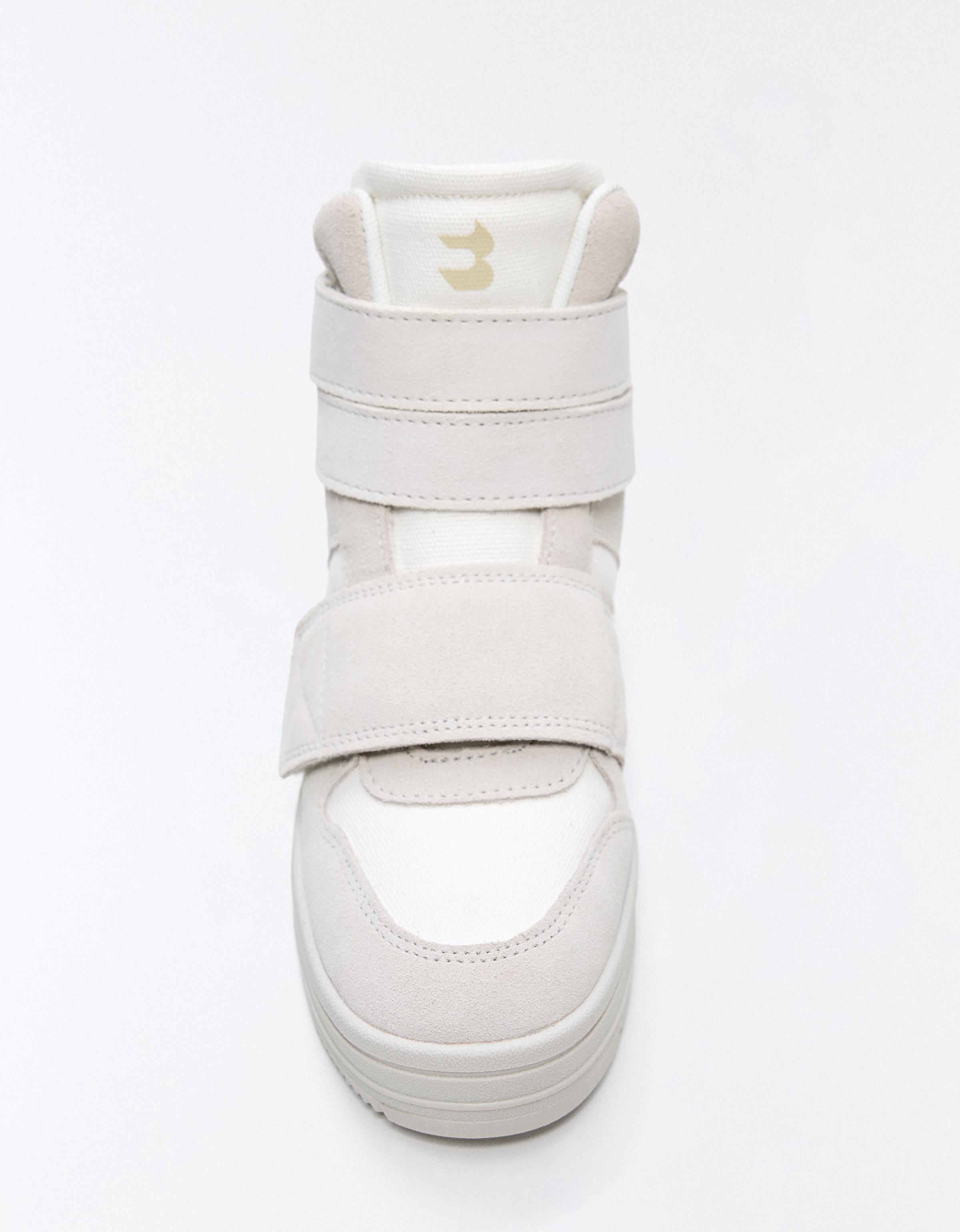 HIGH-TOP WEDGE SNEAKERS — ICE