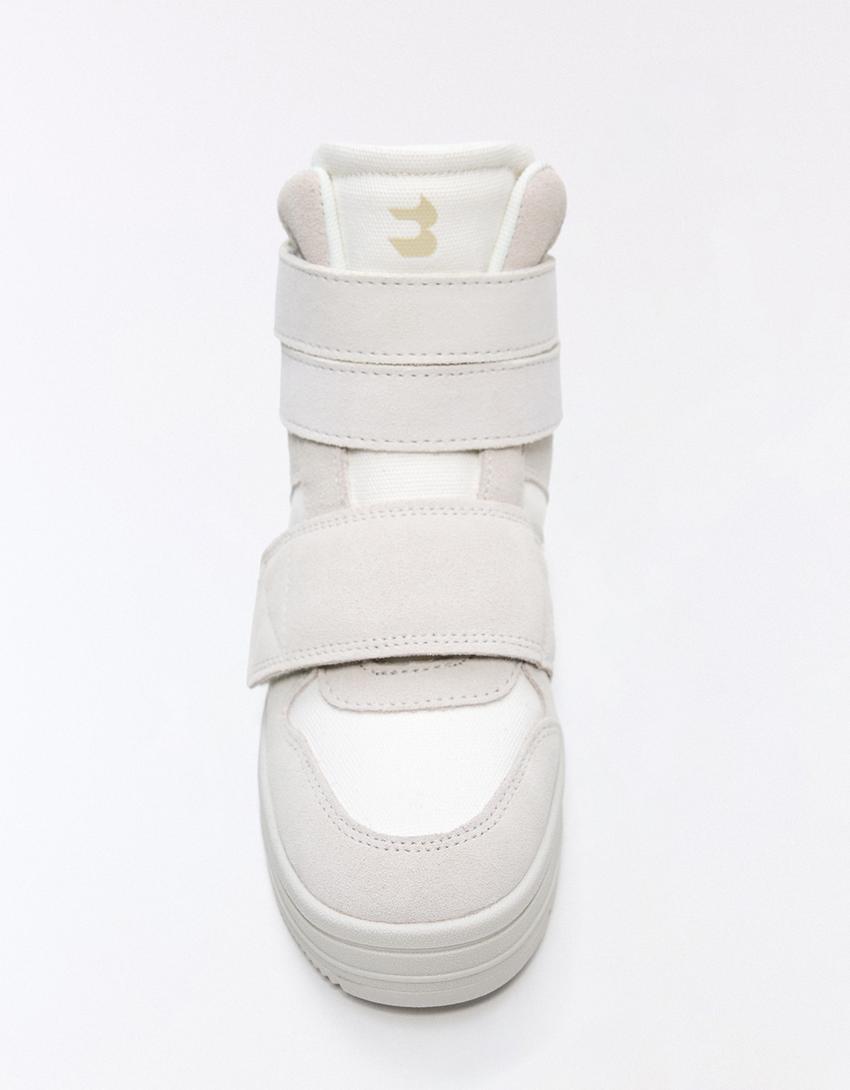 Sneakers alte con zeppa interna-Ghiaccio