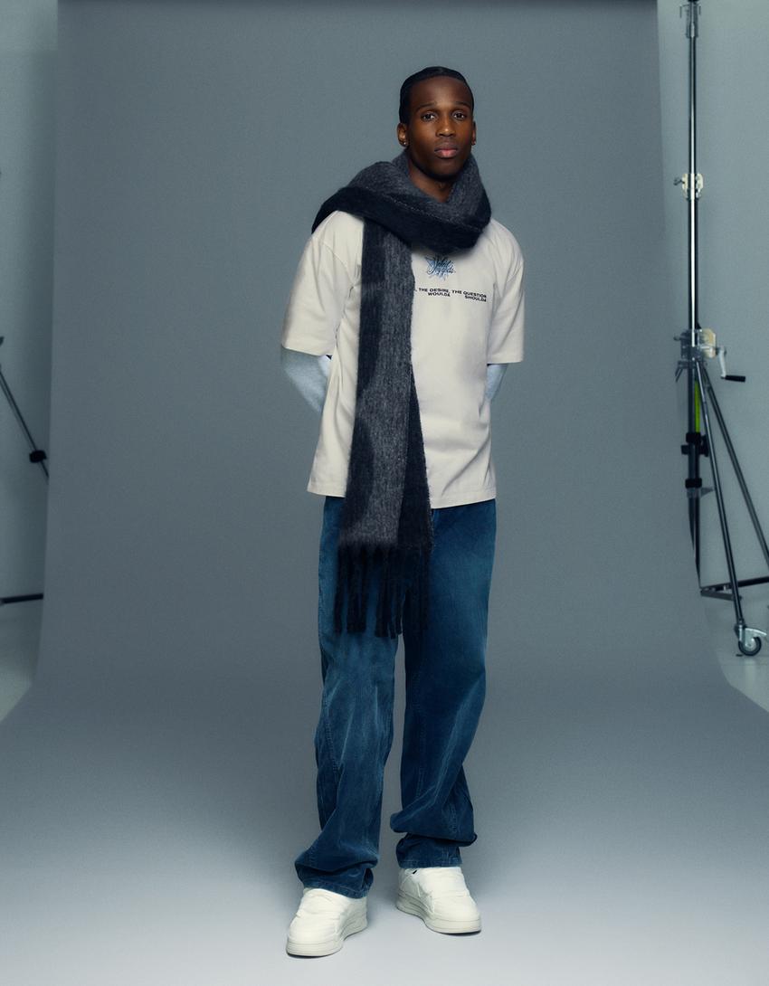 Short sleeve print T-shirt-Off white