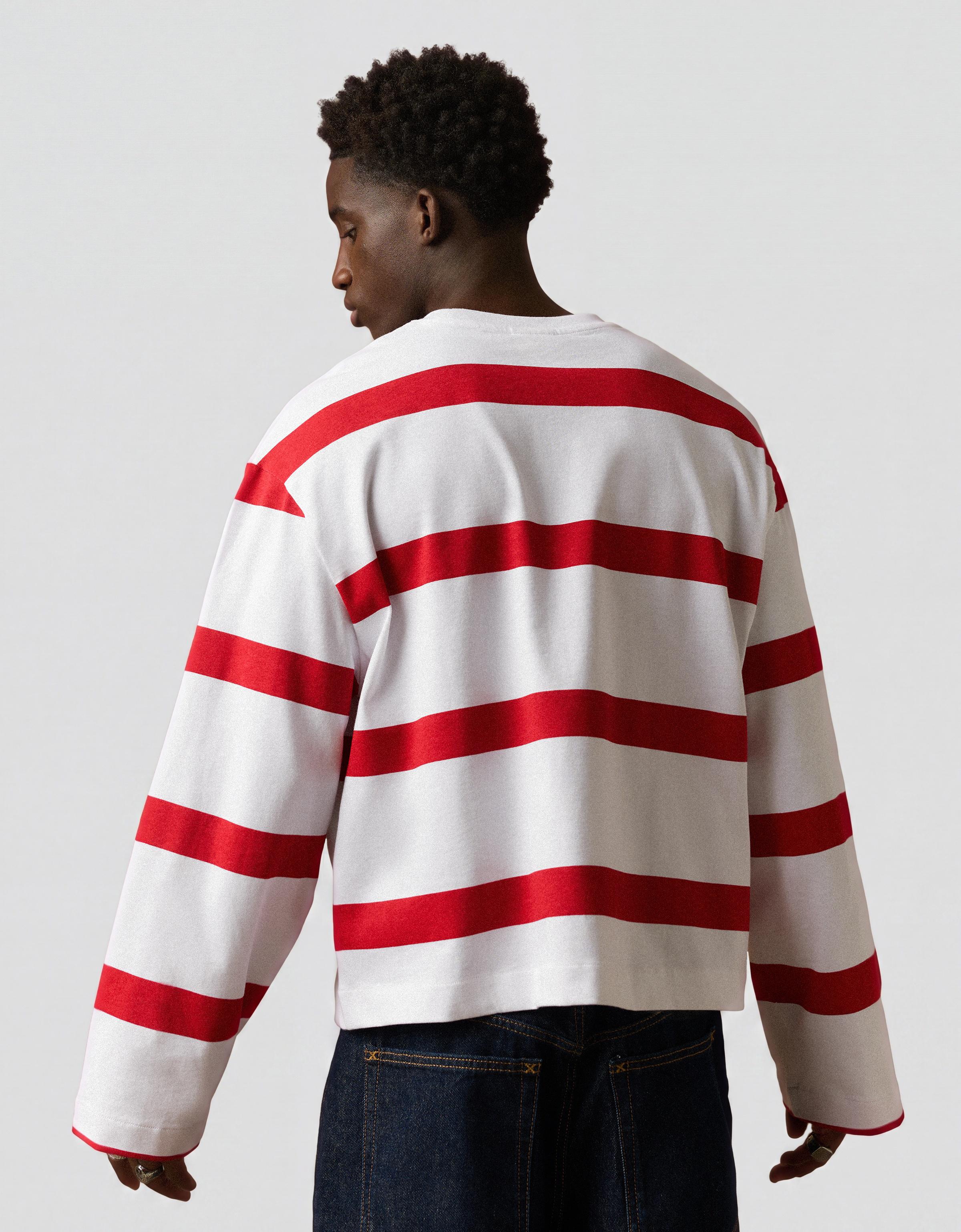 Long sleeve print T-shirt — Red