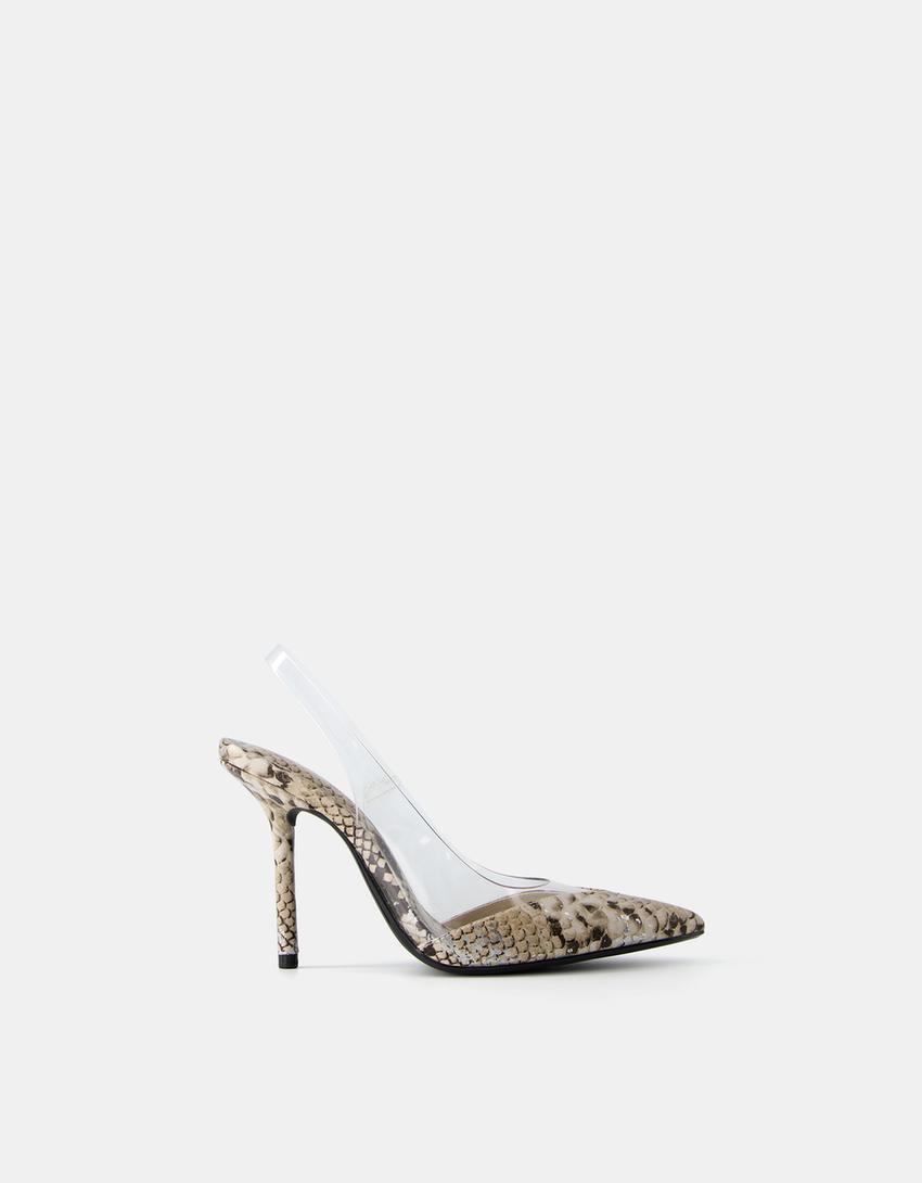 Escarpins mules vinyle imprimé animal-Multicouleur-6