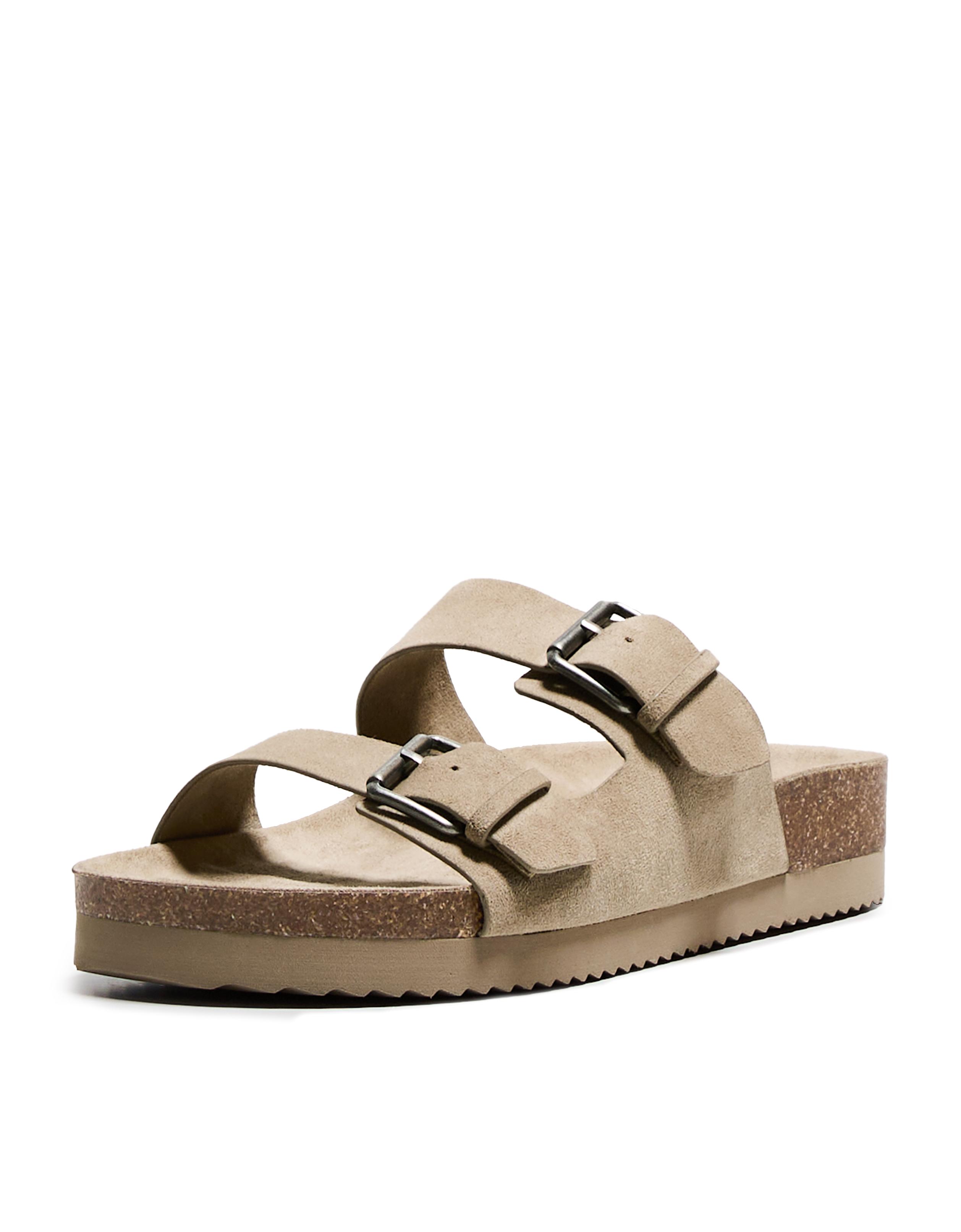Buckle sandals — TAUPE