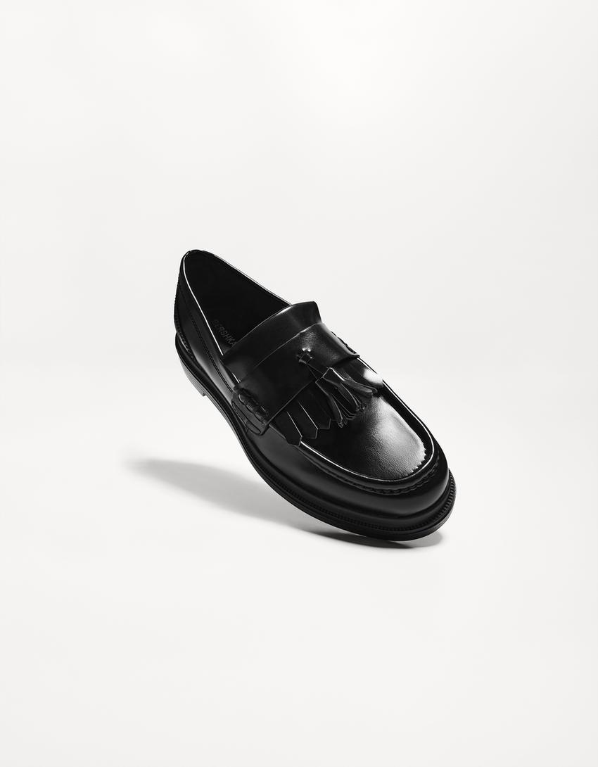 Loafers met kwastje-Zwart-2