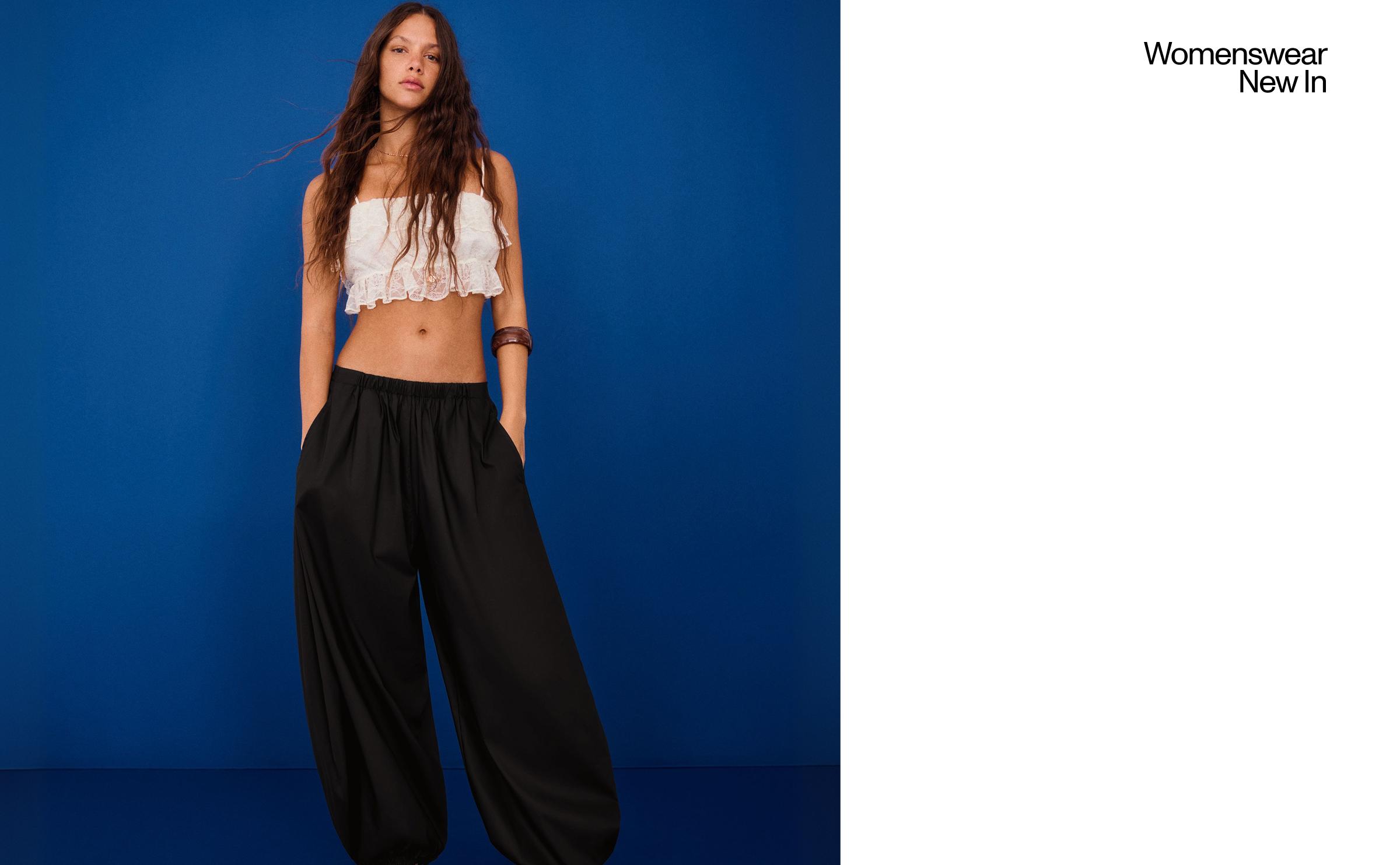 Poplin bloomer trousers — Black