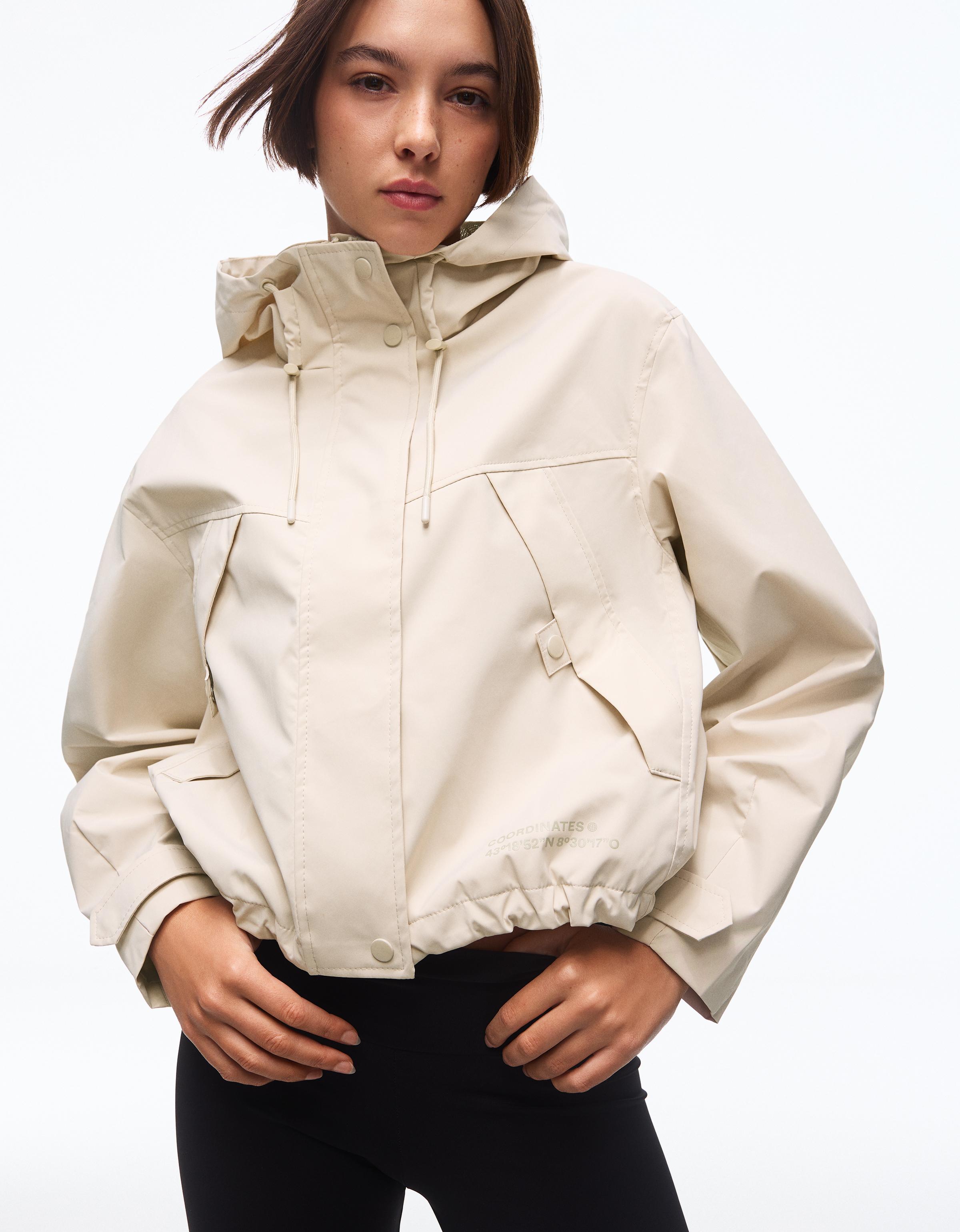 Cazadora Técnica Water Resistant Mujer L Camel