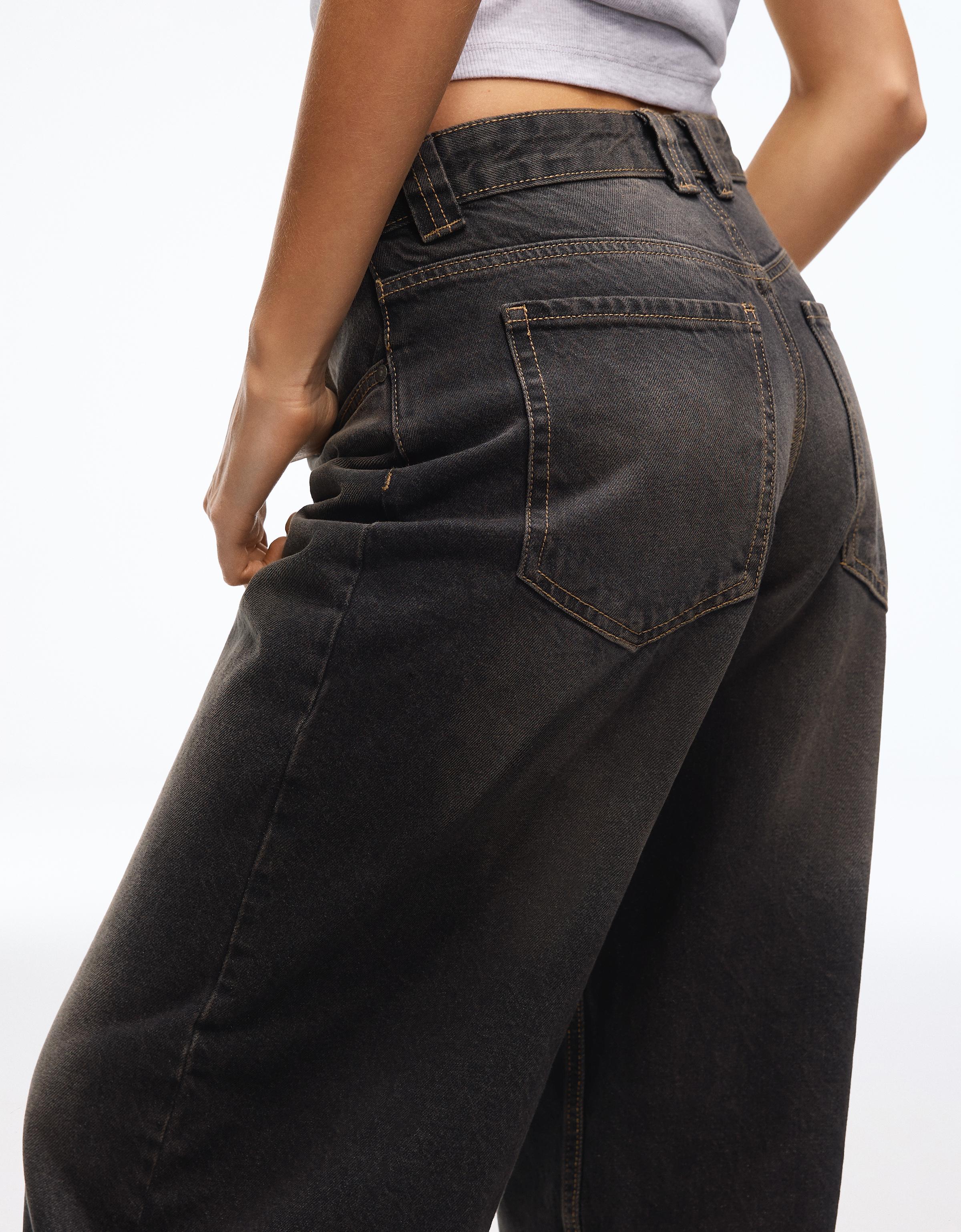 Yüksek bel barrel fit jean - Görsel 19