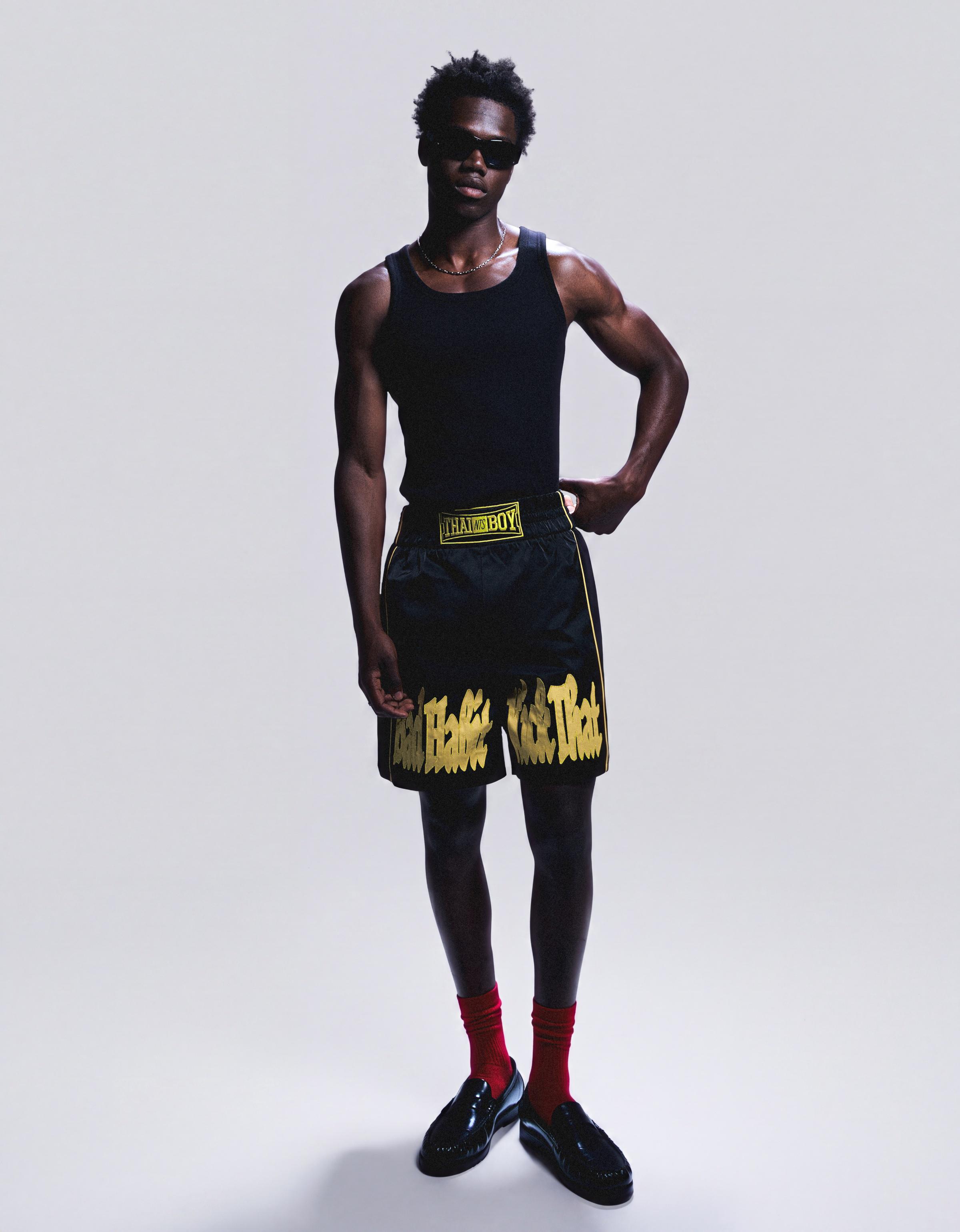 Boxy Bermuda shorts NTS X THAIBOY DIGITAL — Black