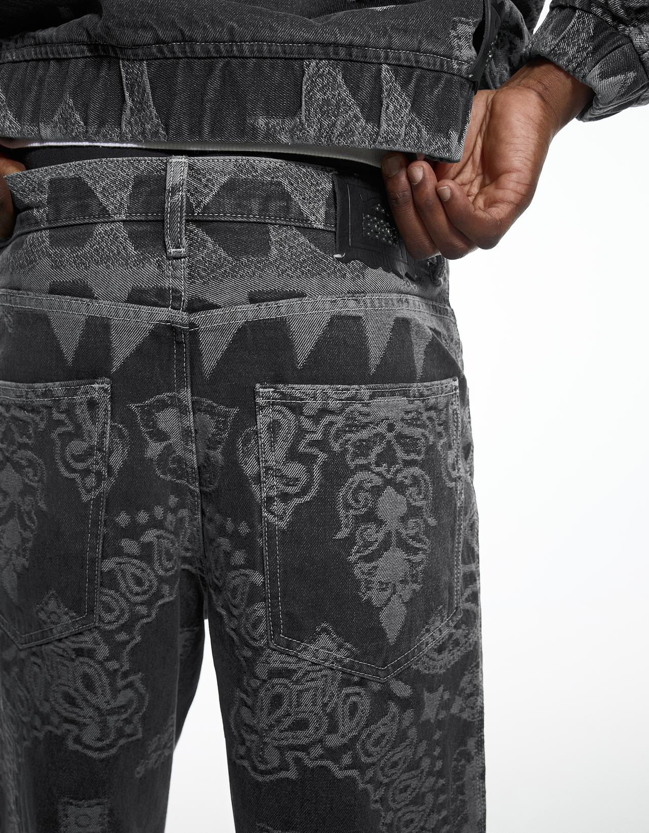 Jacquard jeans ARIES X Bershka — Black
