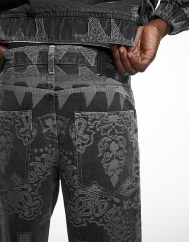 Jacquard jeans ARIES X Bershka — Black 3