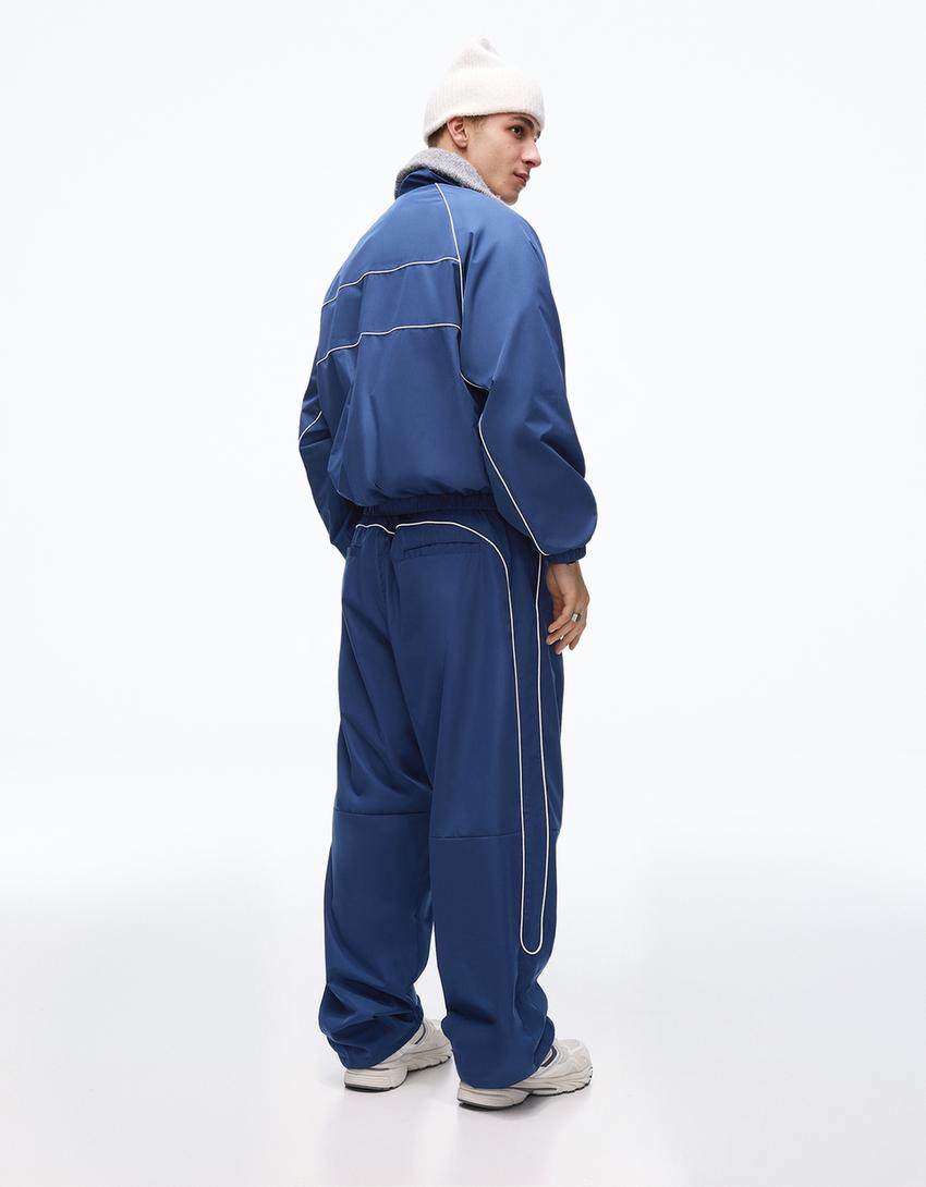Super Baggy Hose aus Funktionsstoff-Marinenblau