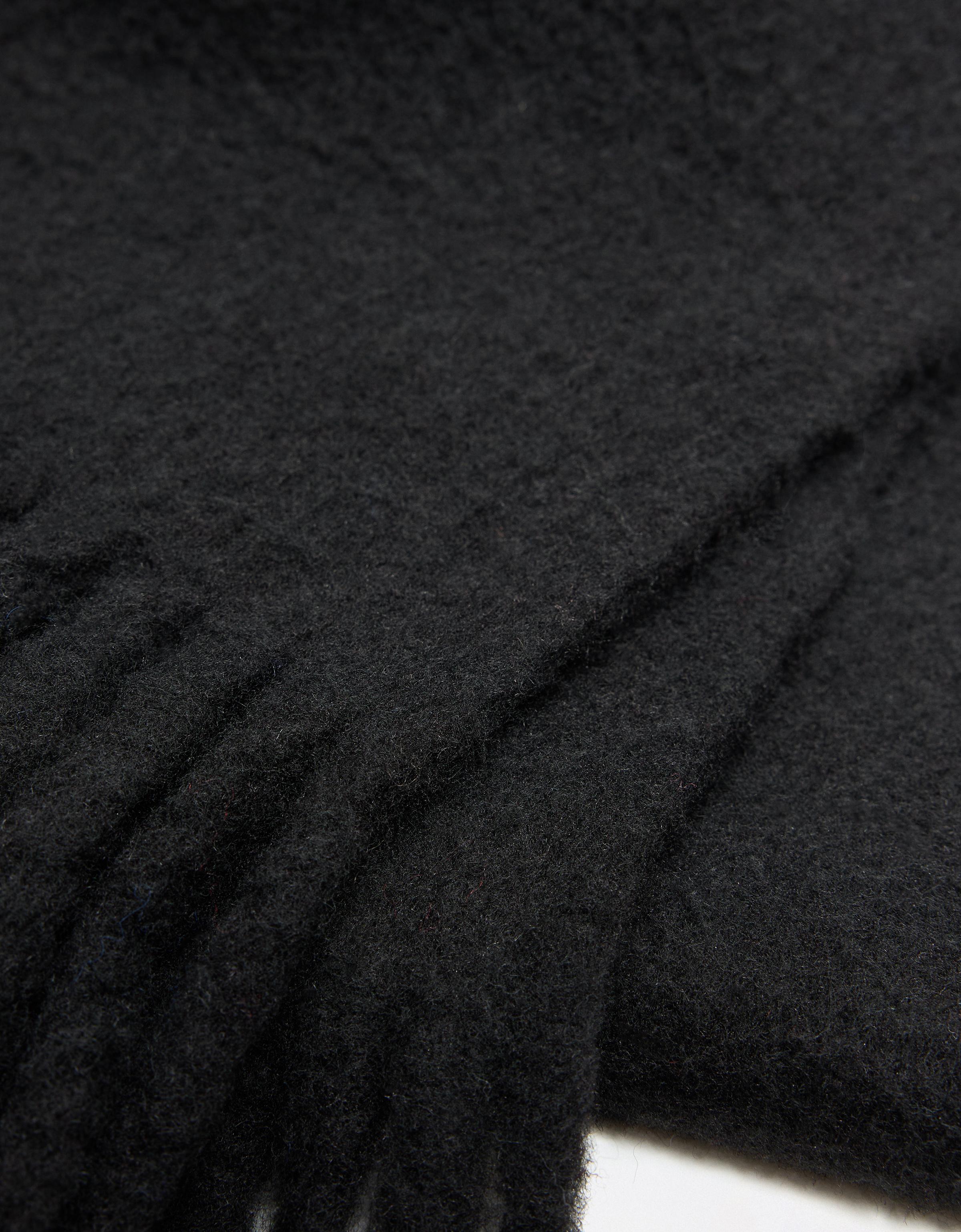 Chunky fringed scarf — Black