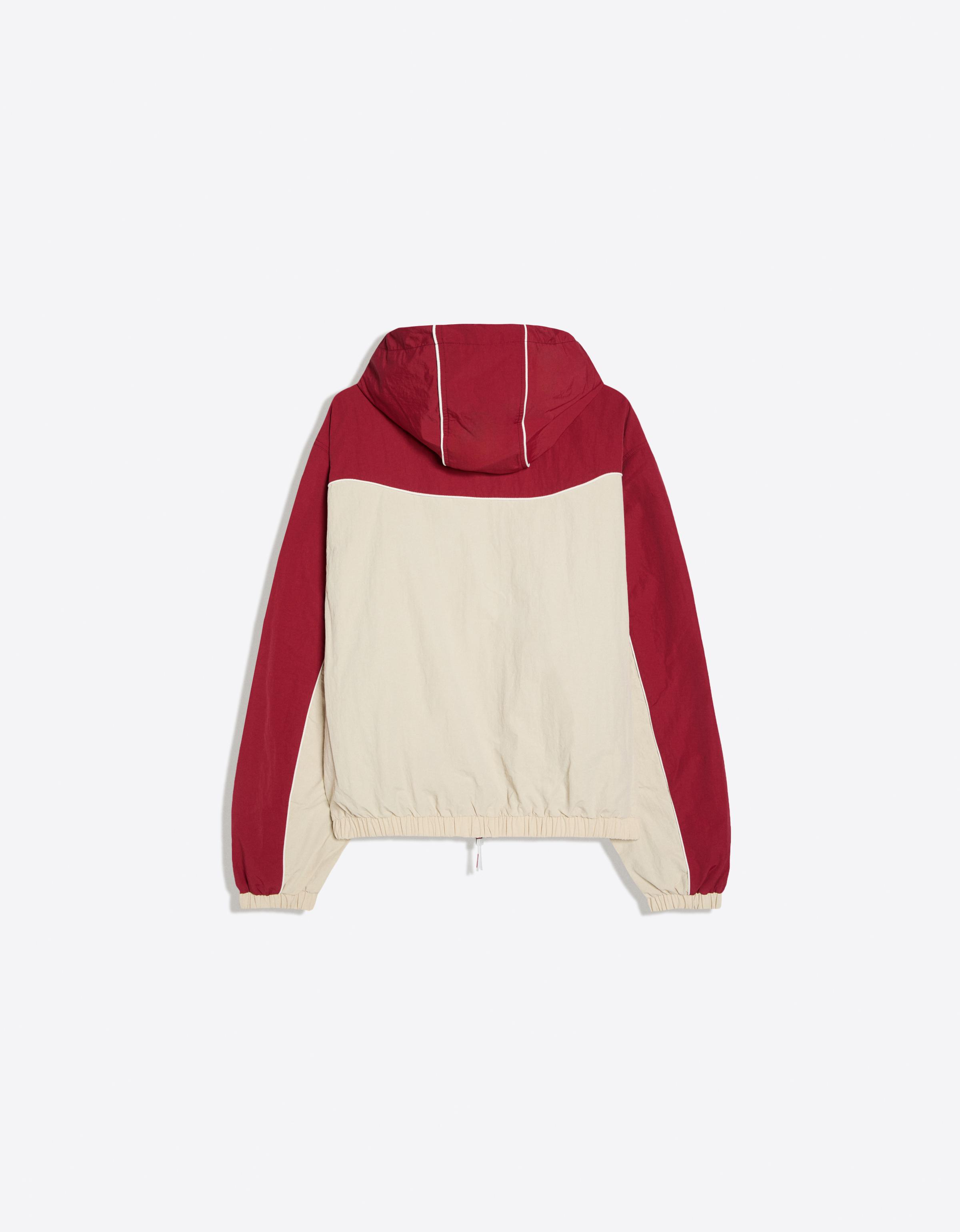 Hooded windbreaker jacket — Red