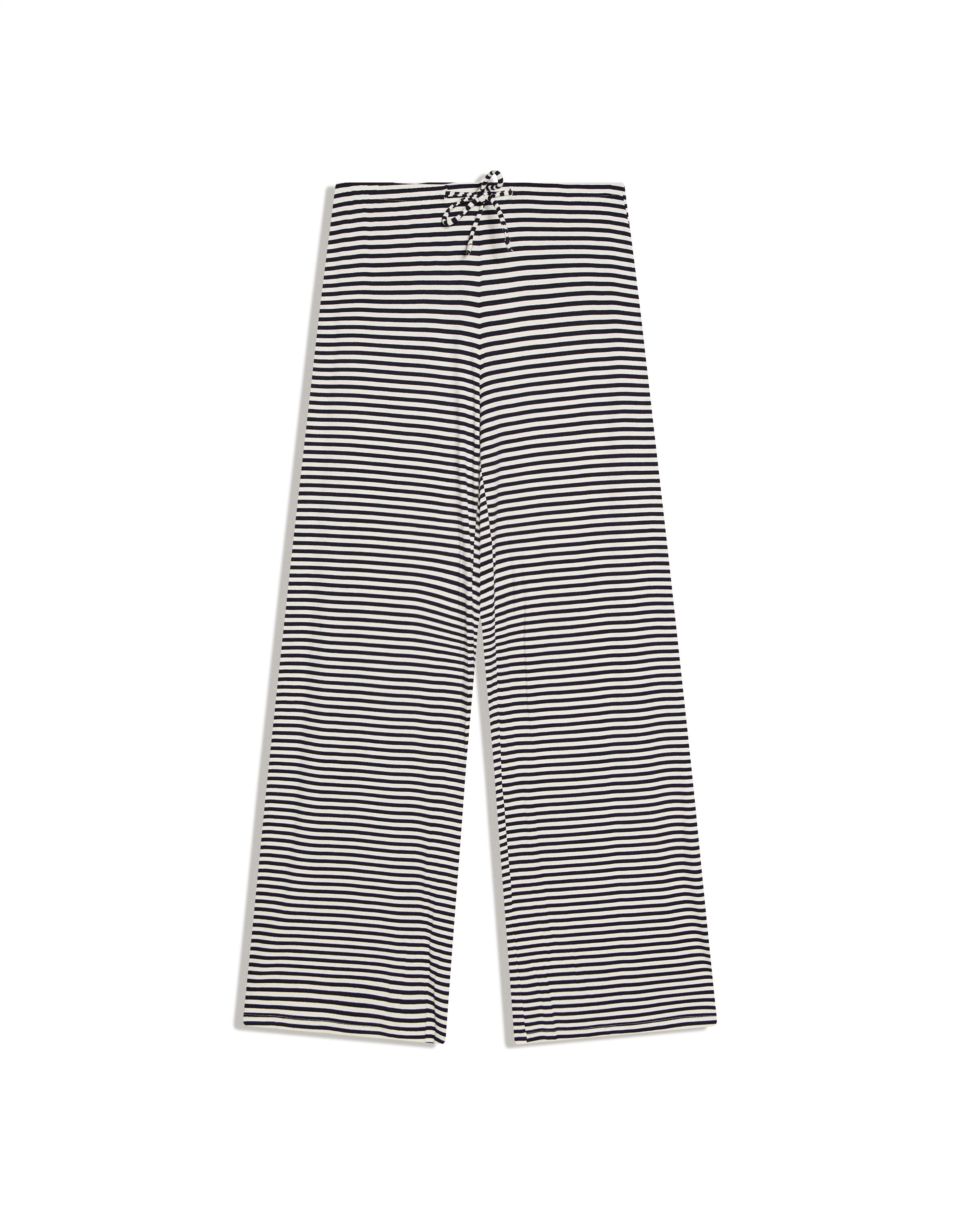 Çizgili baskılı straight fit pantolon - Görsel 14