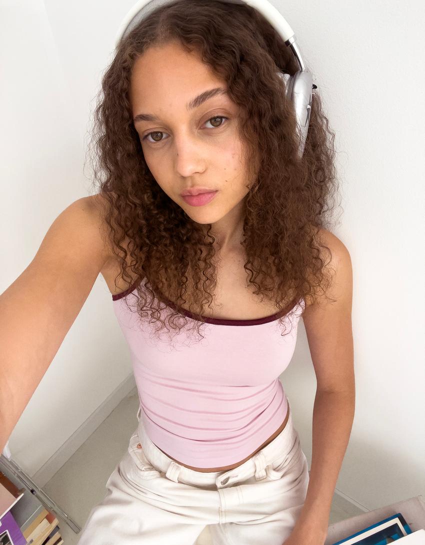 Strappy top-Pink