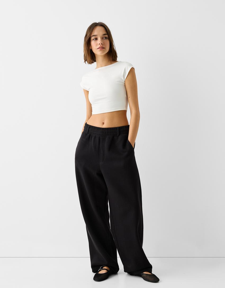 Calças skater-Preto-4