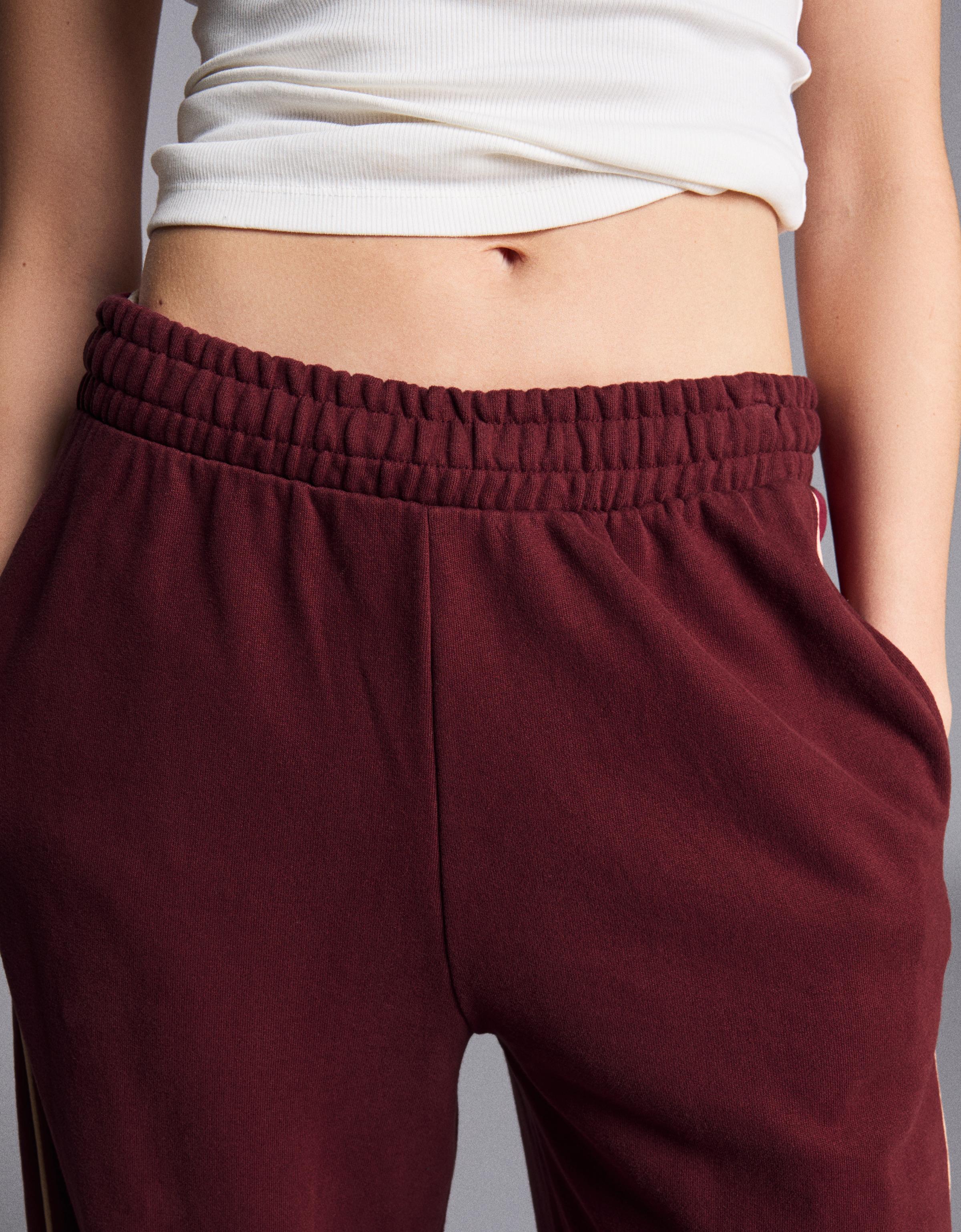 Dancer plush joggers — Maroon