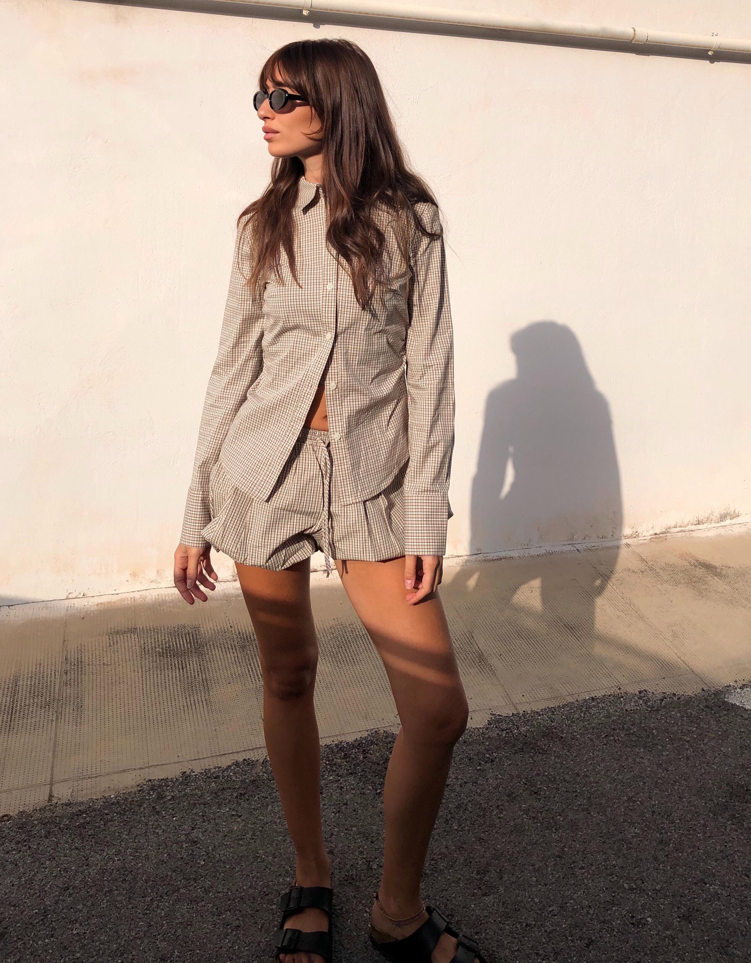 Fitted long-sleeved shirt — Pink
