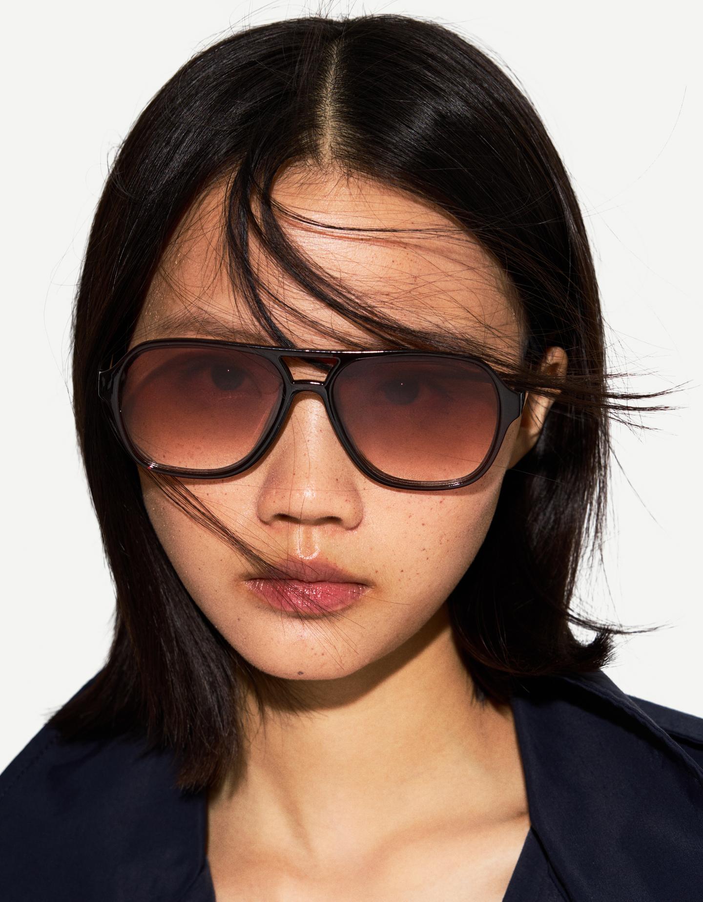 Bershka Gafas De Sol Retro Mujer Marrón