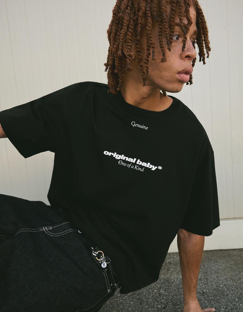 T-shirt à manches courtes-Noir