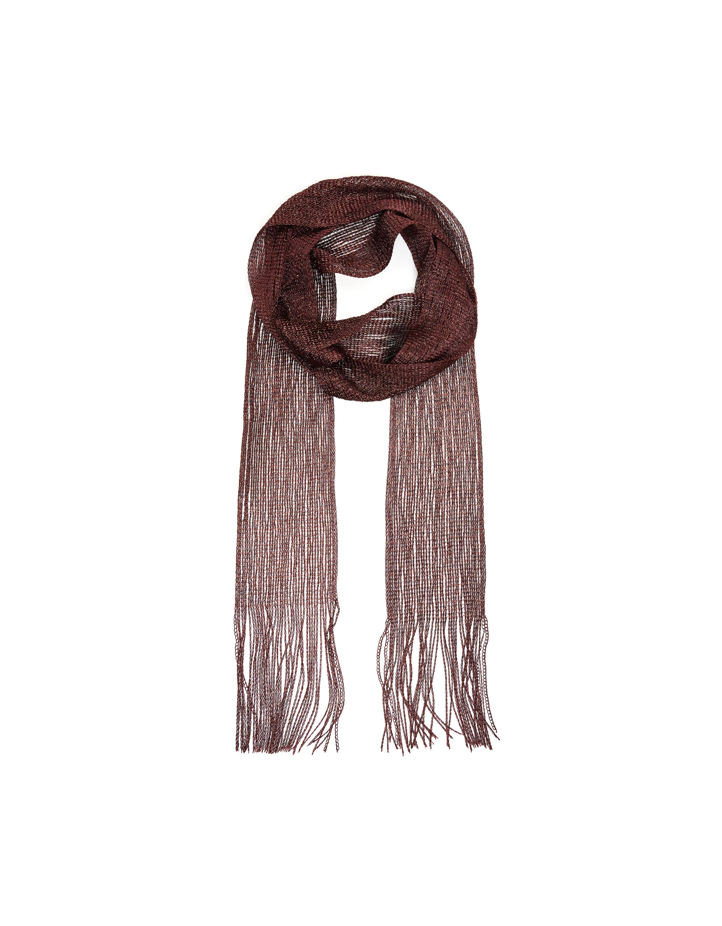 Metallic thread neckerchief — Brown